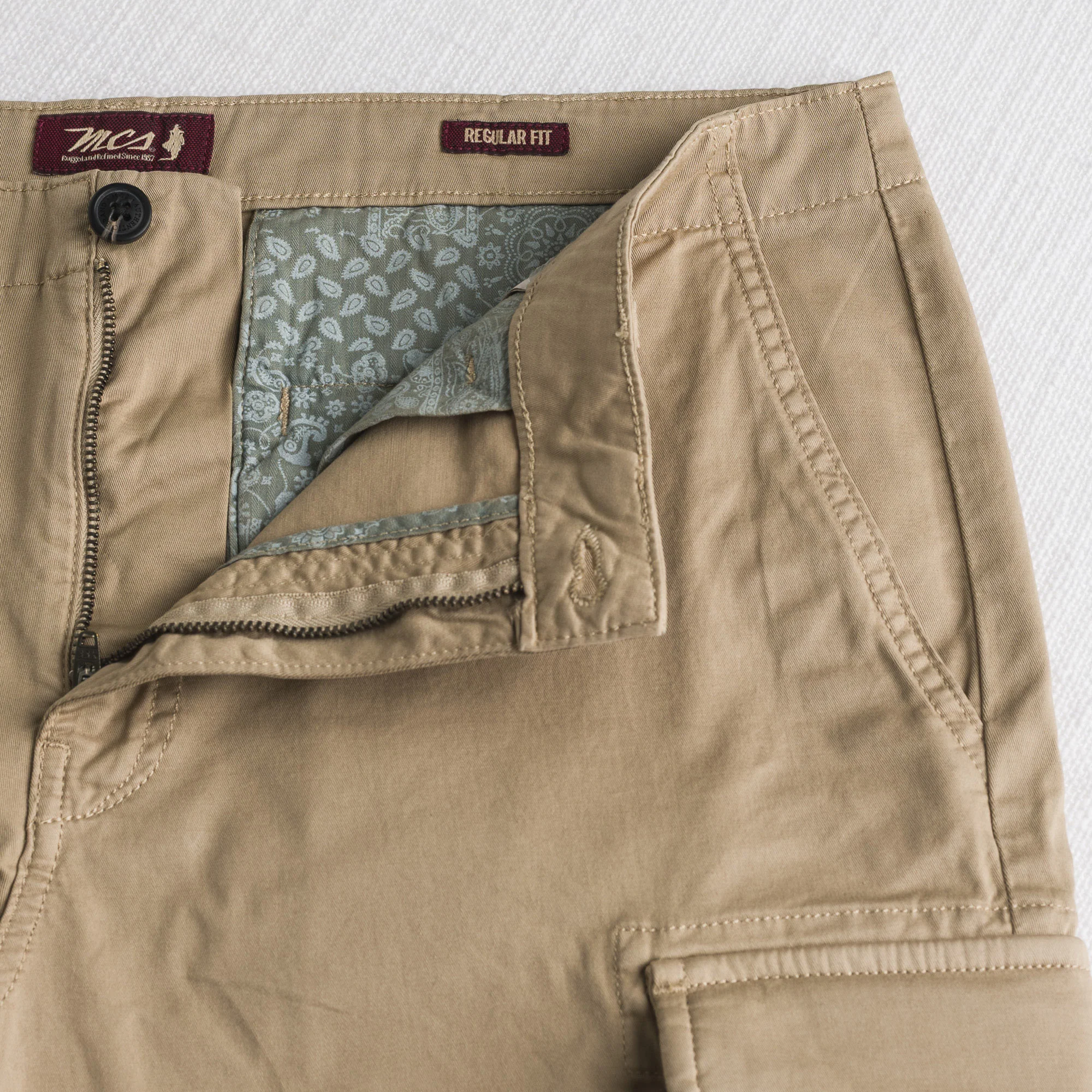 Bermuda cargo in gabardina stretch - Khaky - Image 4