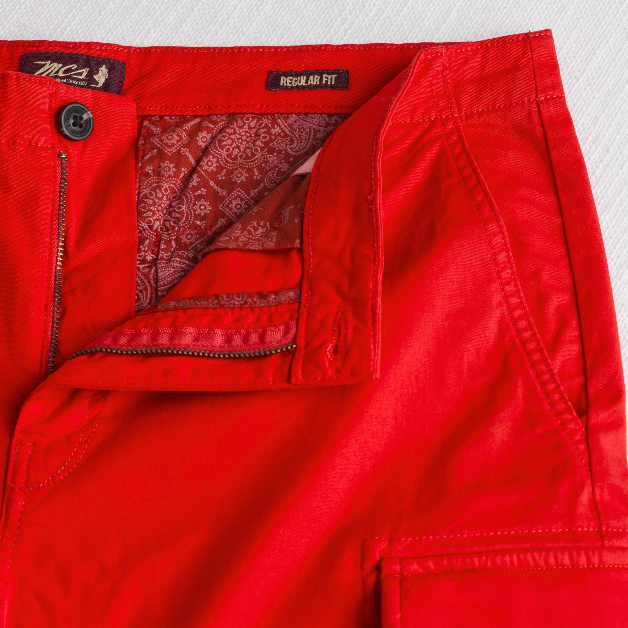 Bermuda cargo in gabardina stretch - Spice Orange - Image 4