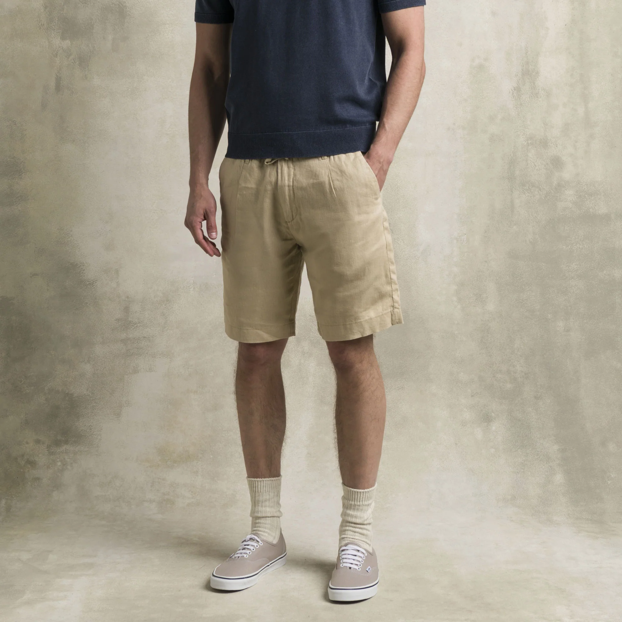 Bermuda chino 100% lino - Khaky - Image 6