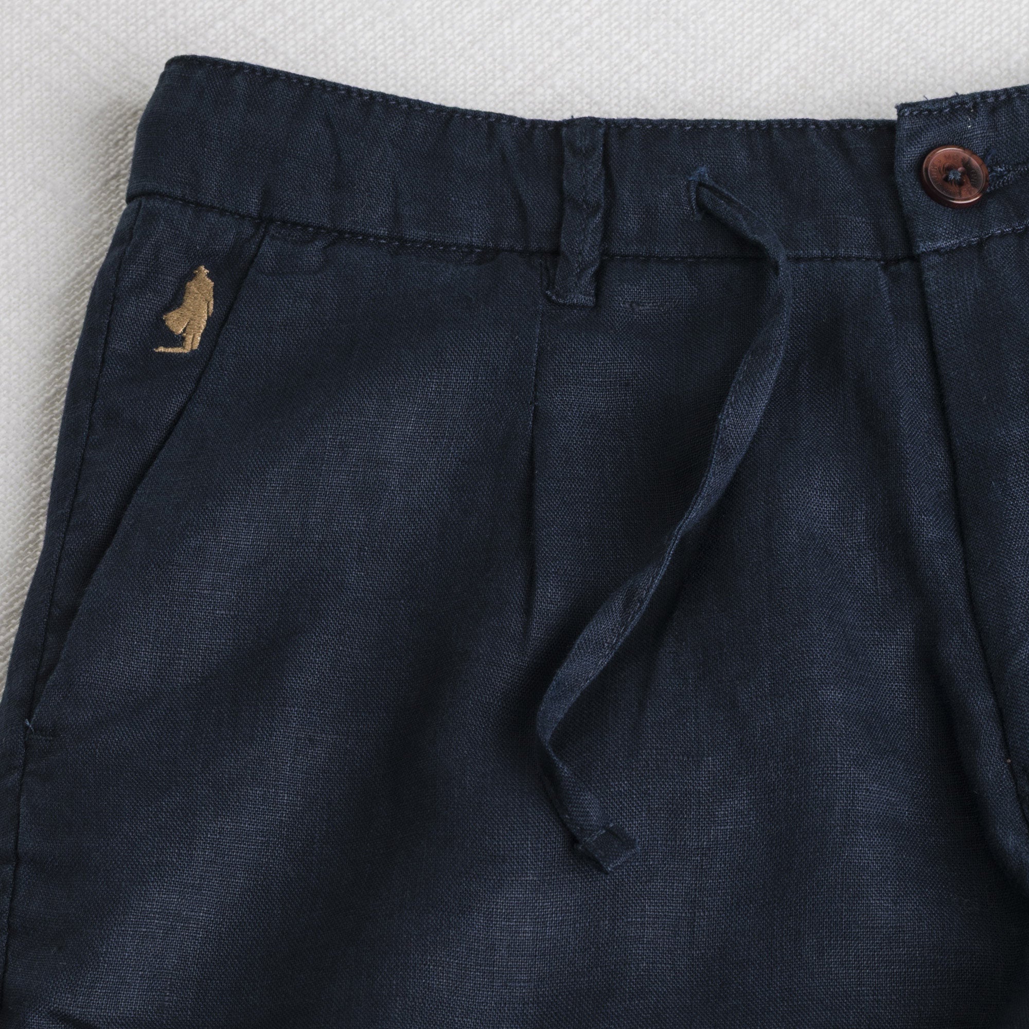 Bermuda chino 100% lino - Navy Blue - Image 3