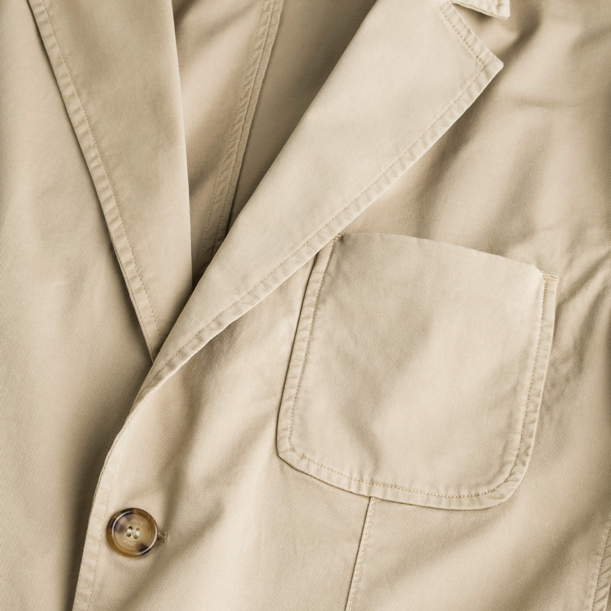 Blazer casual in cotone - Khaky - Image 3