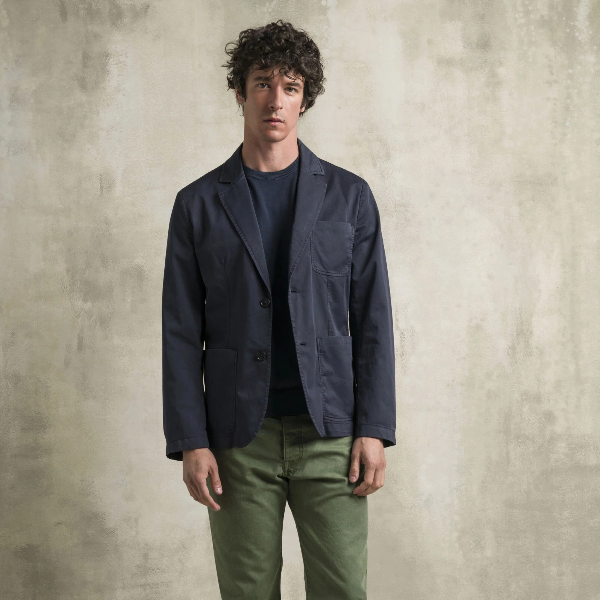 Blazer casual in cotone - Navy Blue - Image 6