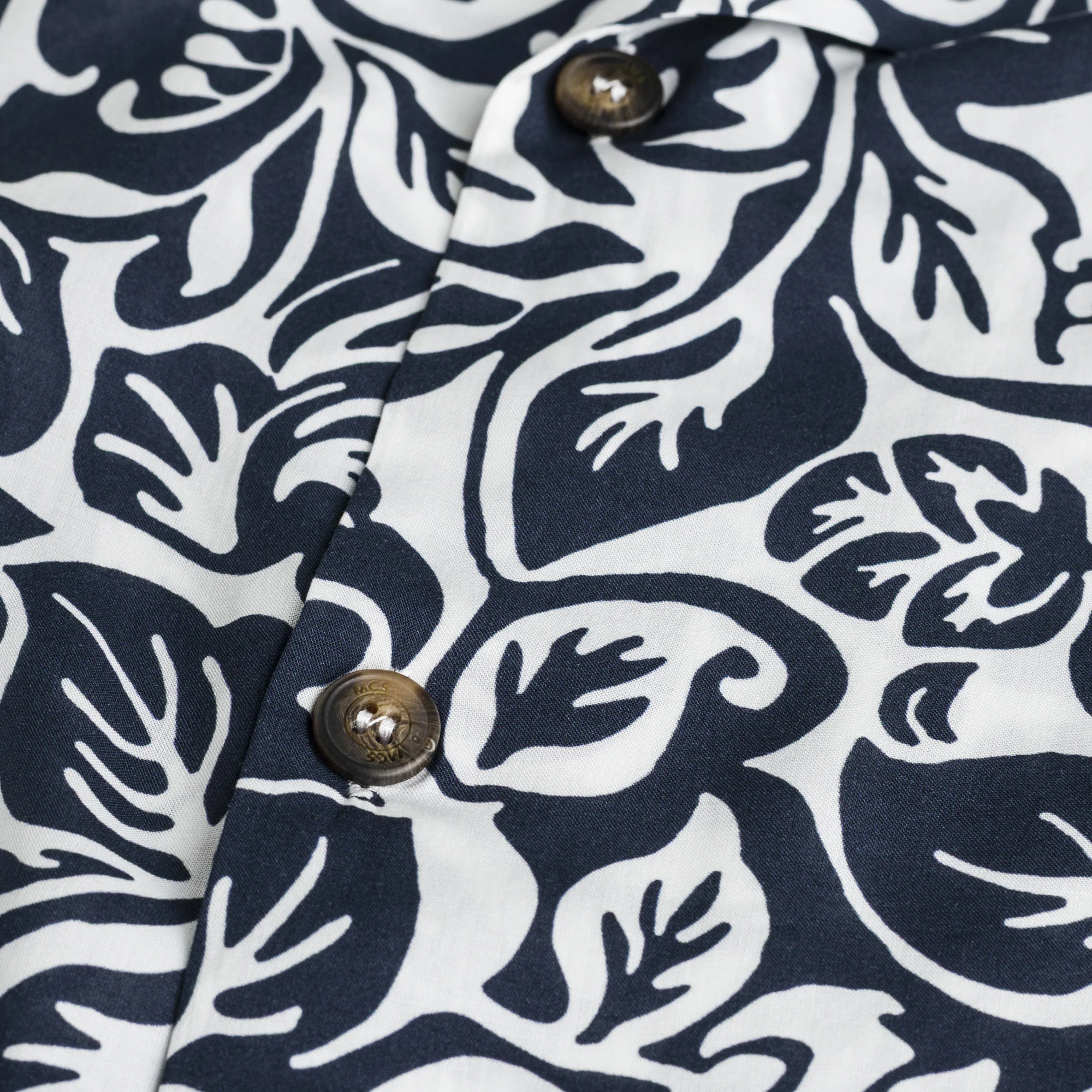 Camicia da bowling con stampa all-over - Blu and Wite Floral Print - Image 4