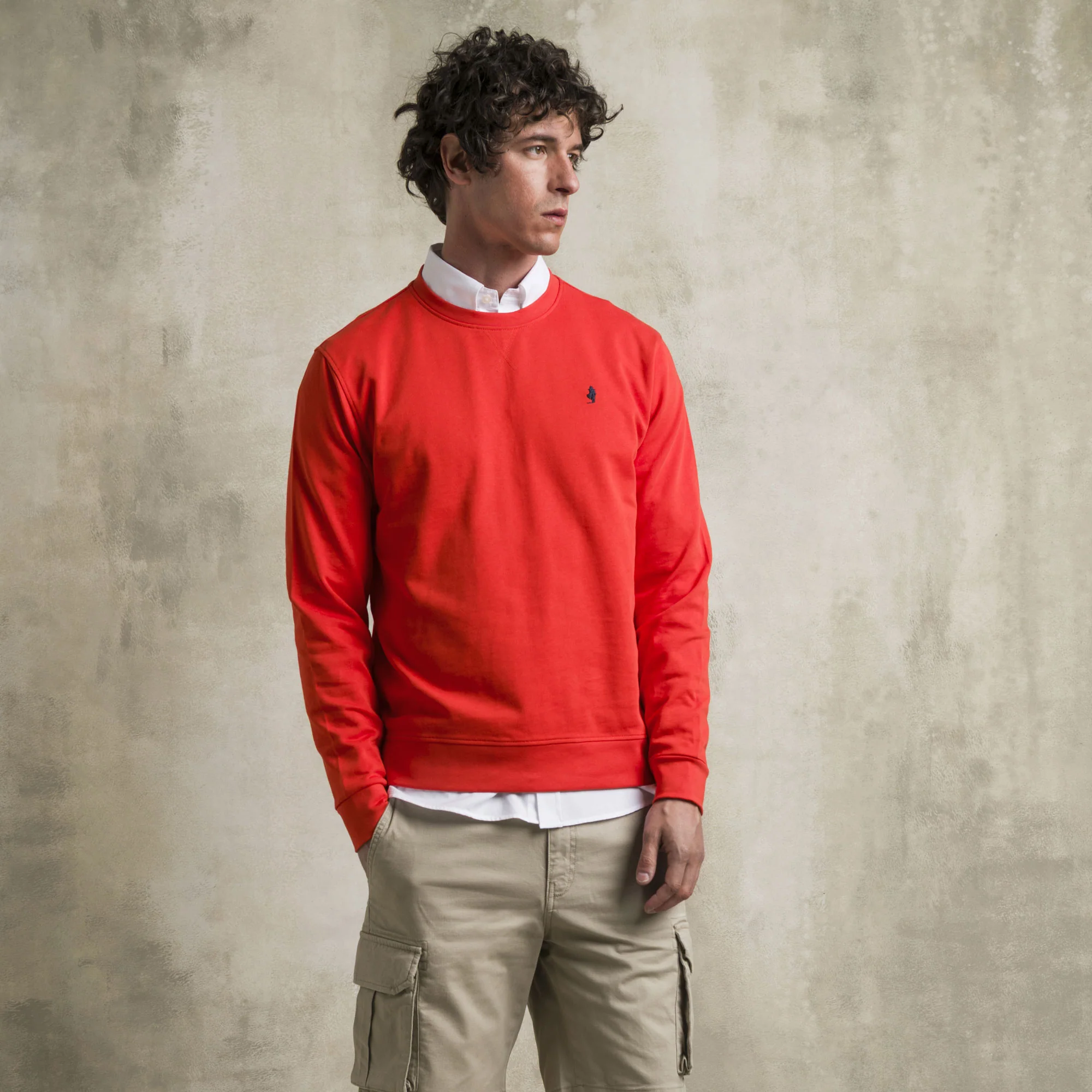 Felpa 100% cotone girocollo - Spice Orange - Image 4