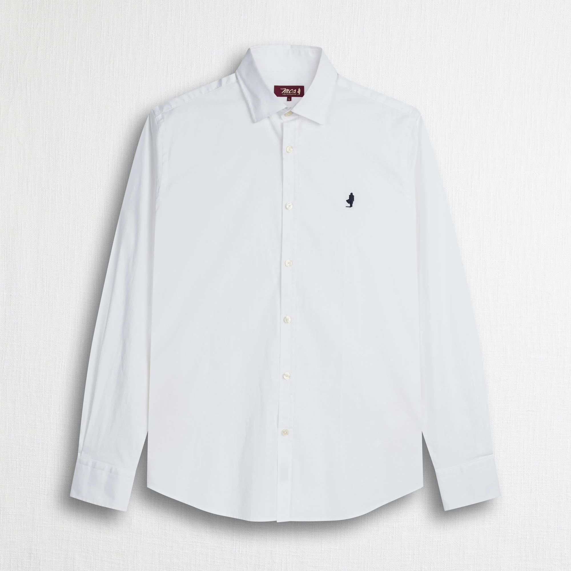 Camicia in cotone popeline elasticizzato - White