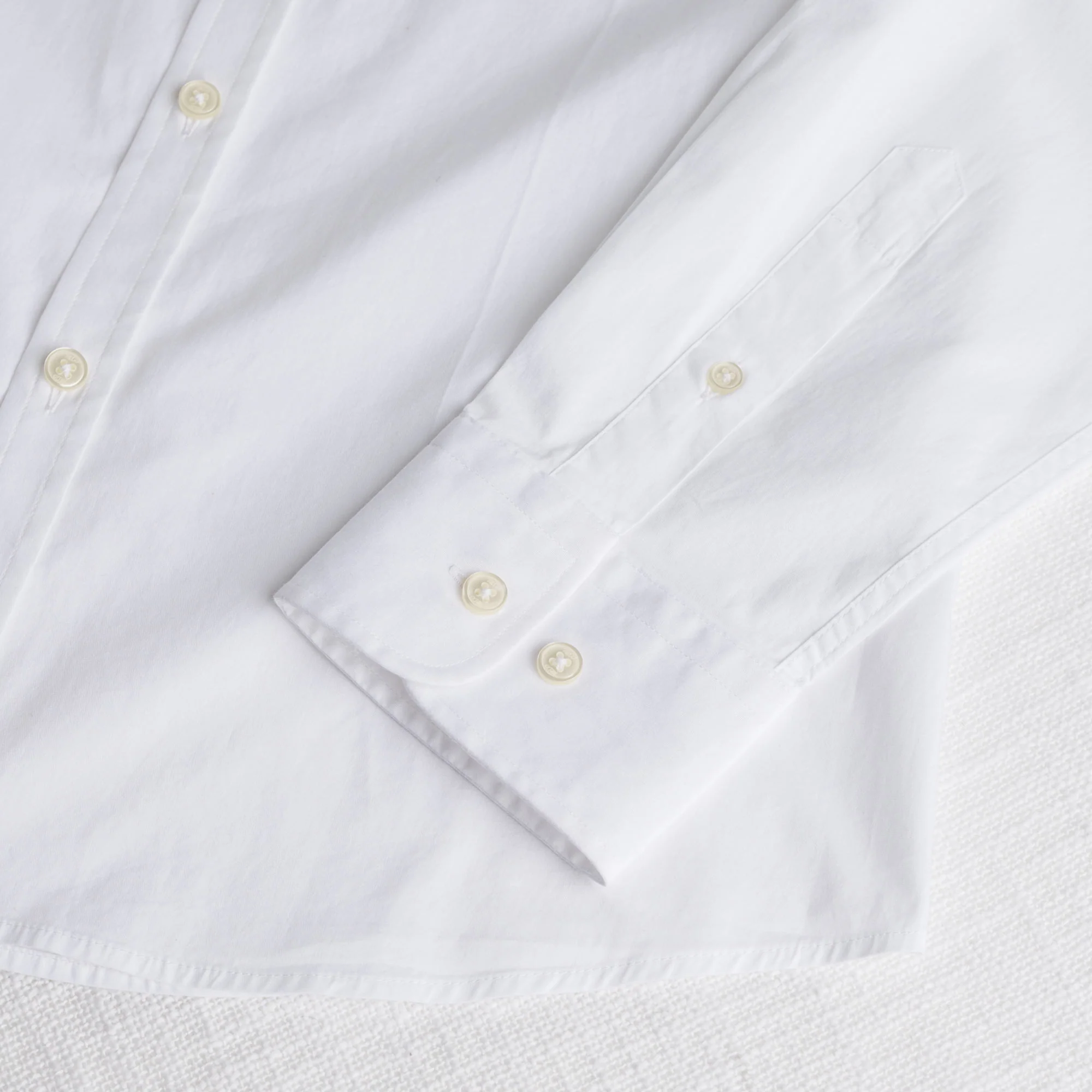 Camicia in cotone popeline elasticizzato - White - Image 4