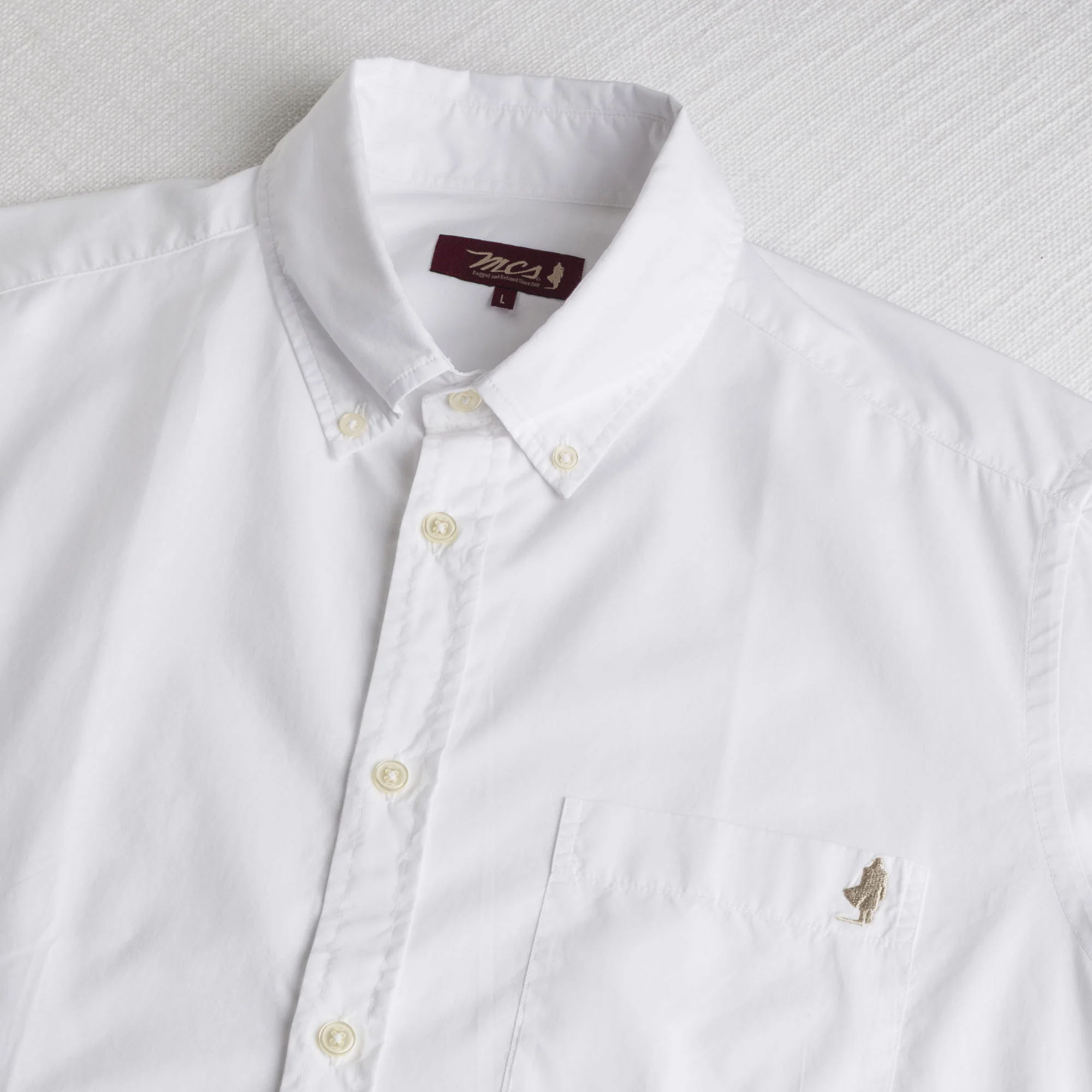 Camicia 100% cotone popeline manica corta - White - Image 3