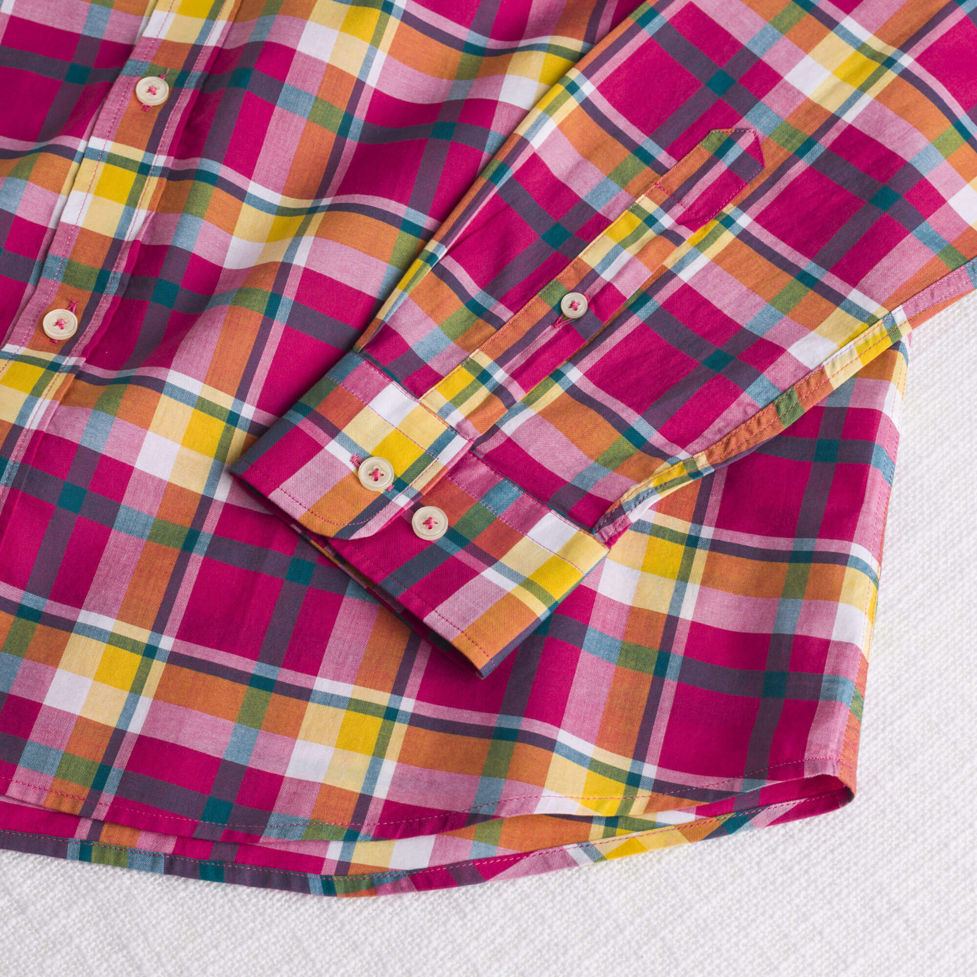 Camicia 100% cotone a quadri - Purple Check - Image 4