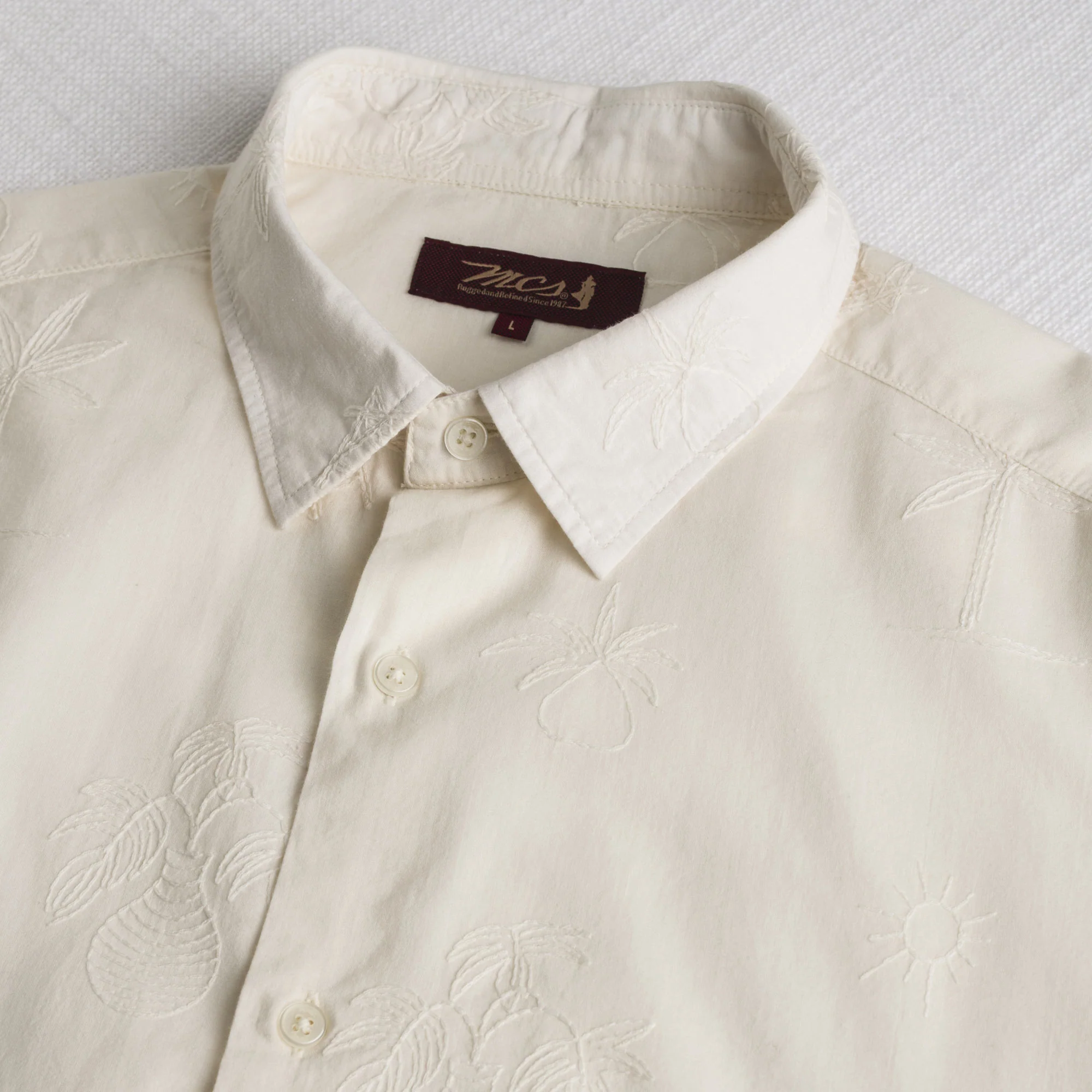 Camicia 100% cotone ricamata - Gardenia - Image 3
