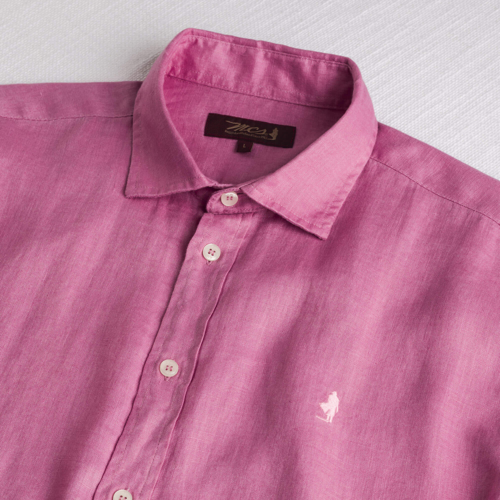 Camicia 100% lino manica corta - Wild Rose - Image 3