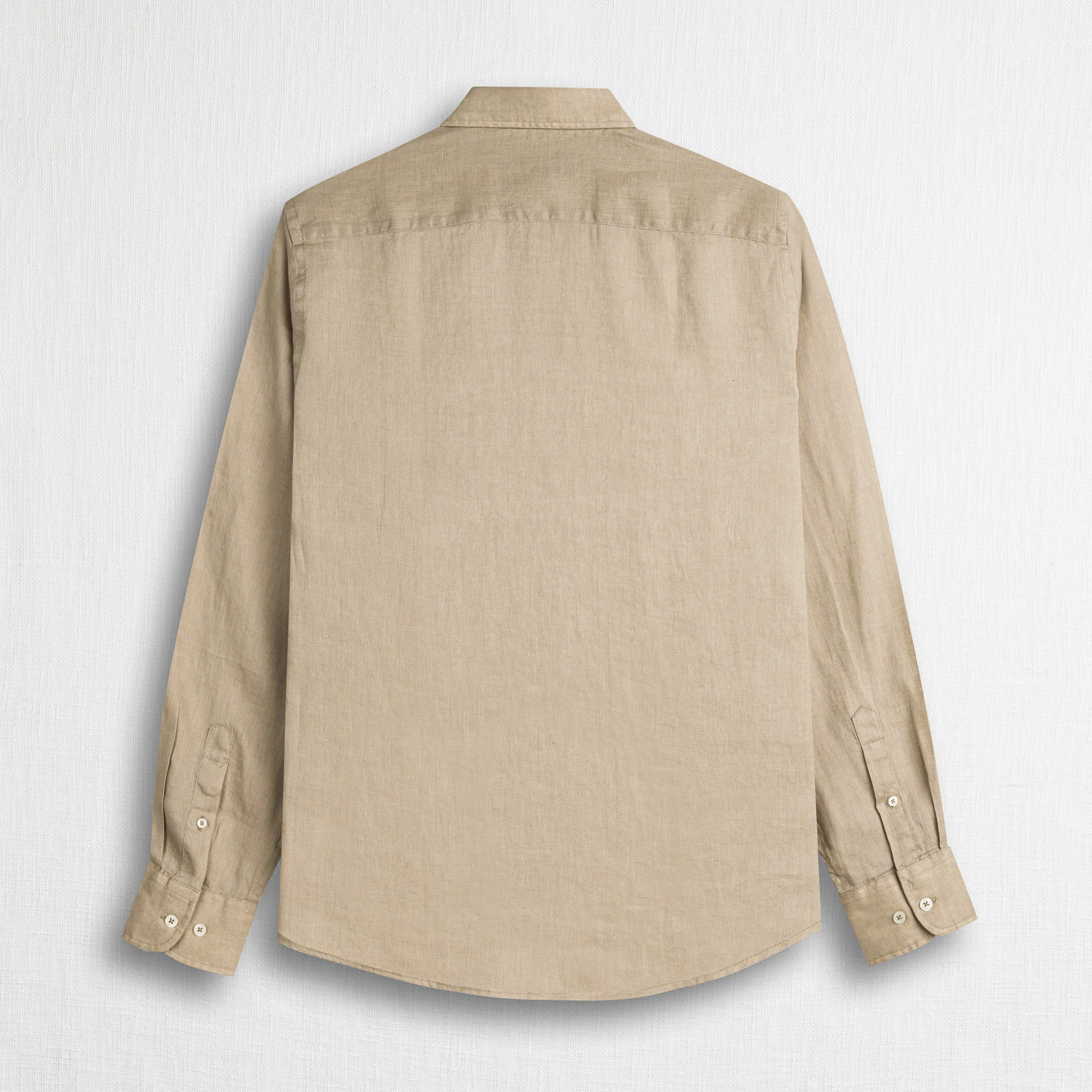 Camicia 100% lino manica lunga - Khaky - Image 2