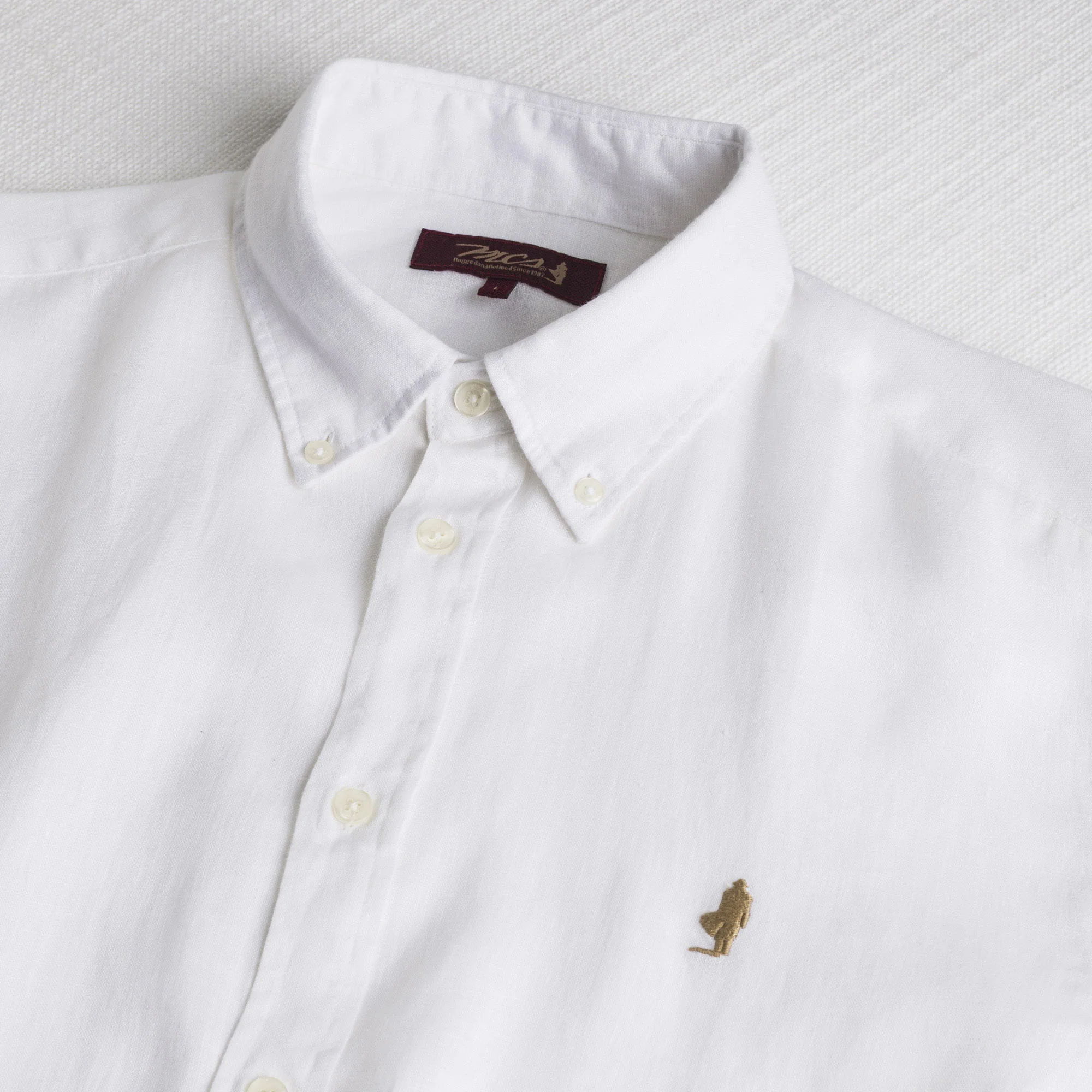 Camicia 100% lino manica lunga - White - Image 3