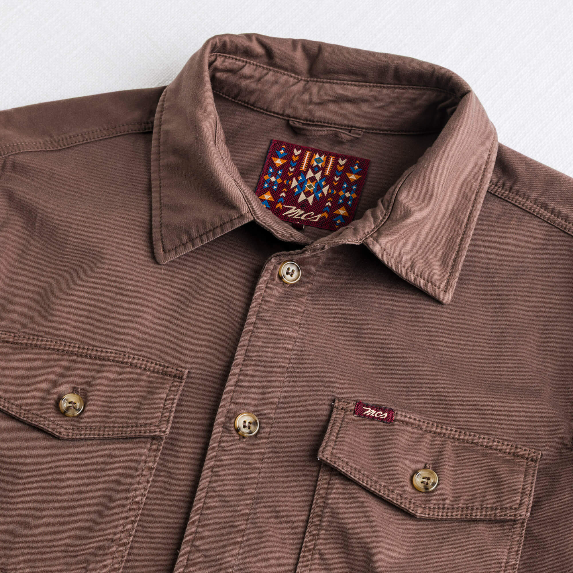 Giacca camicia in cotone - Chocolate - Image 3