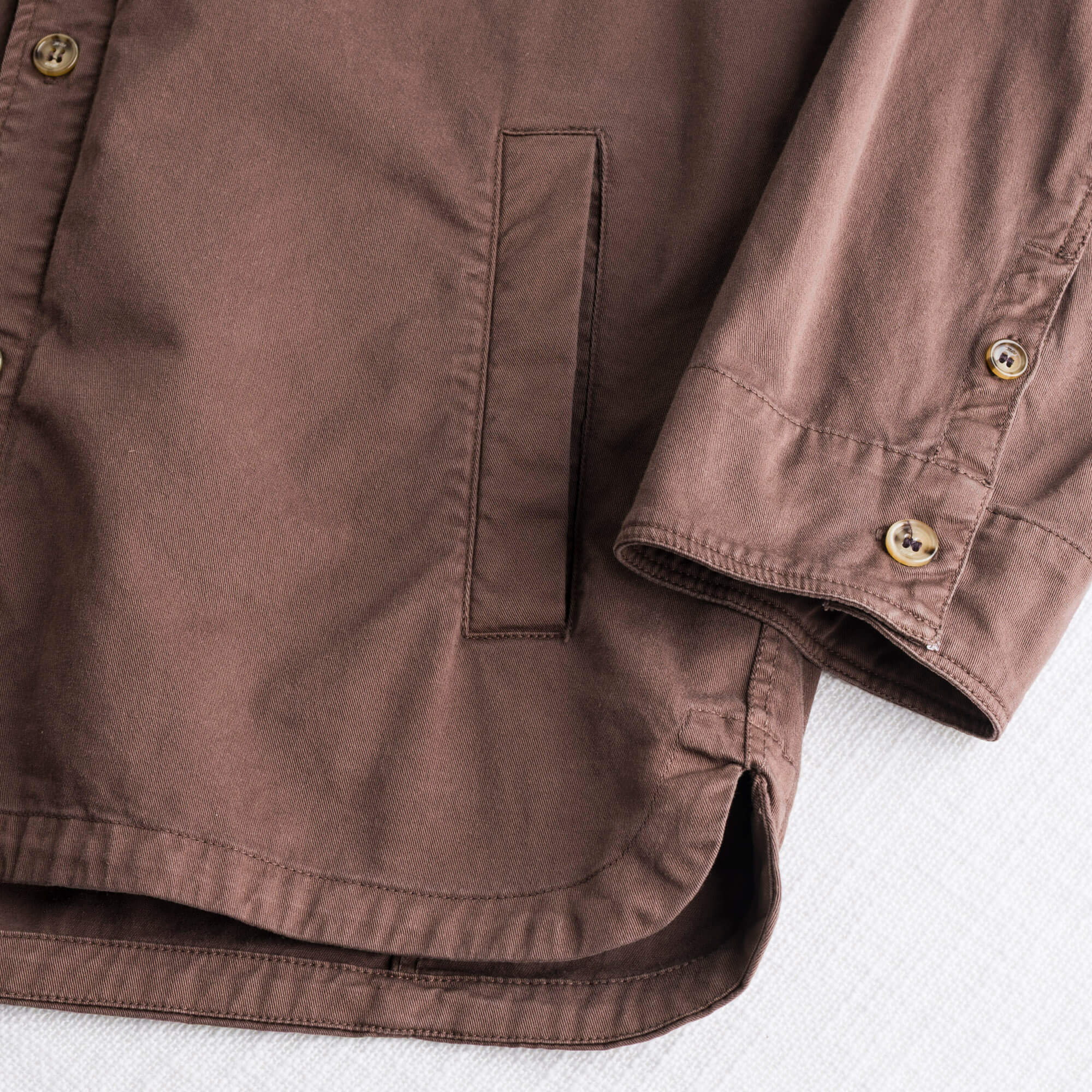 Giacca camicia in cotone - Chocolate - Image 4