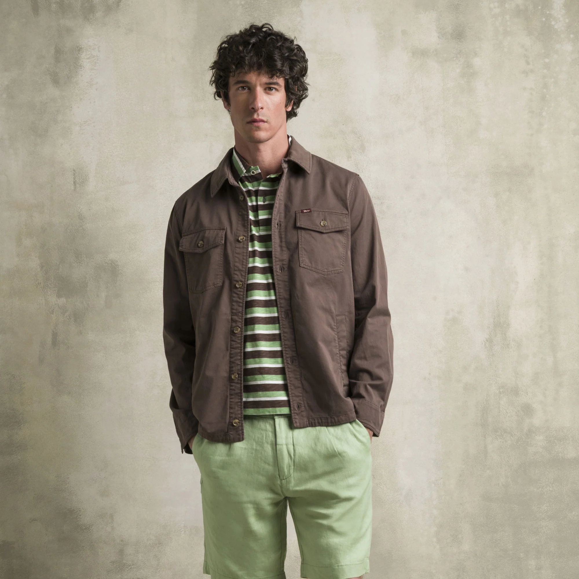 Giacca camicia in cotone - Chocolate - Image 5