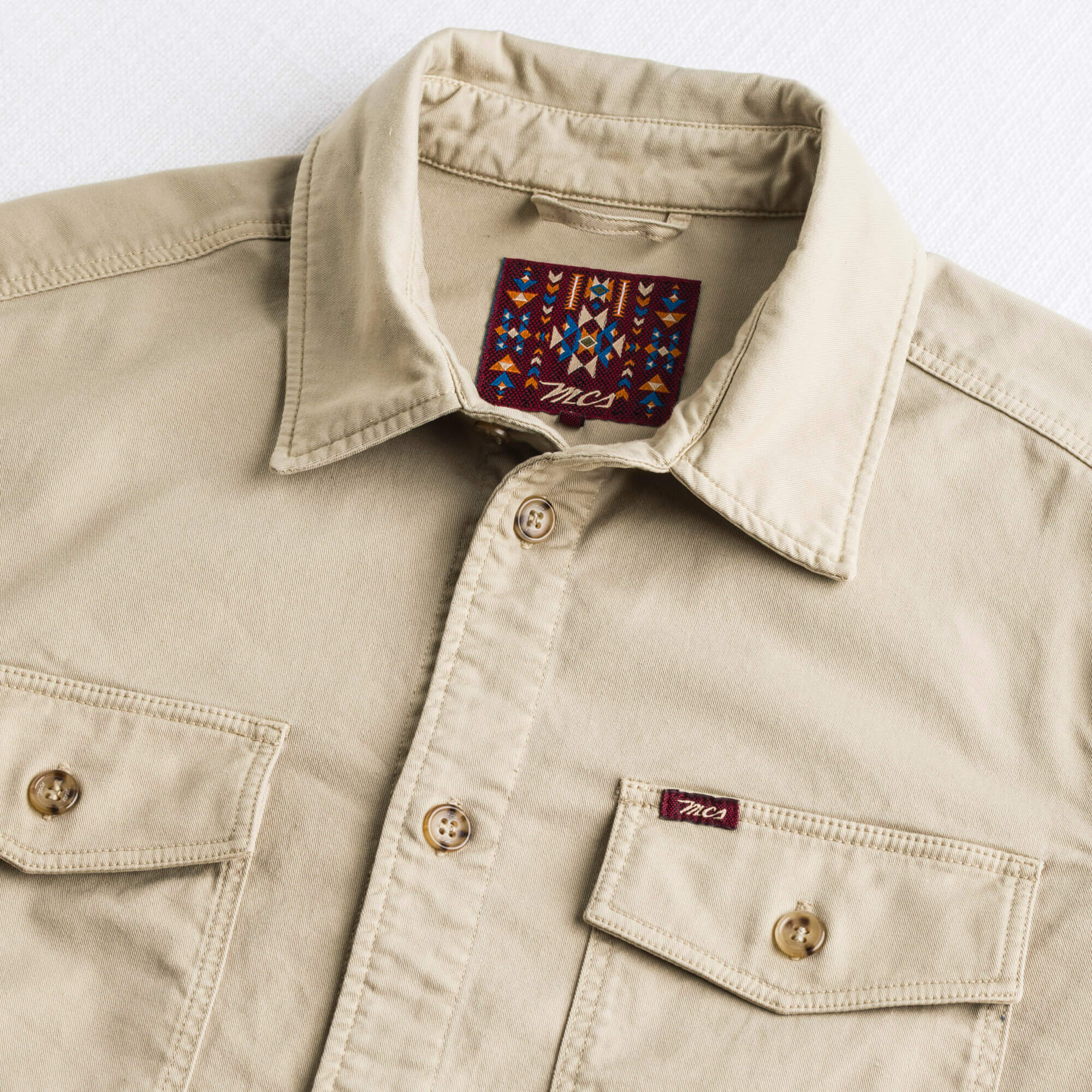 Giacca camicia in cotone - Khaky - Image 3