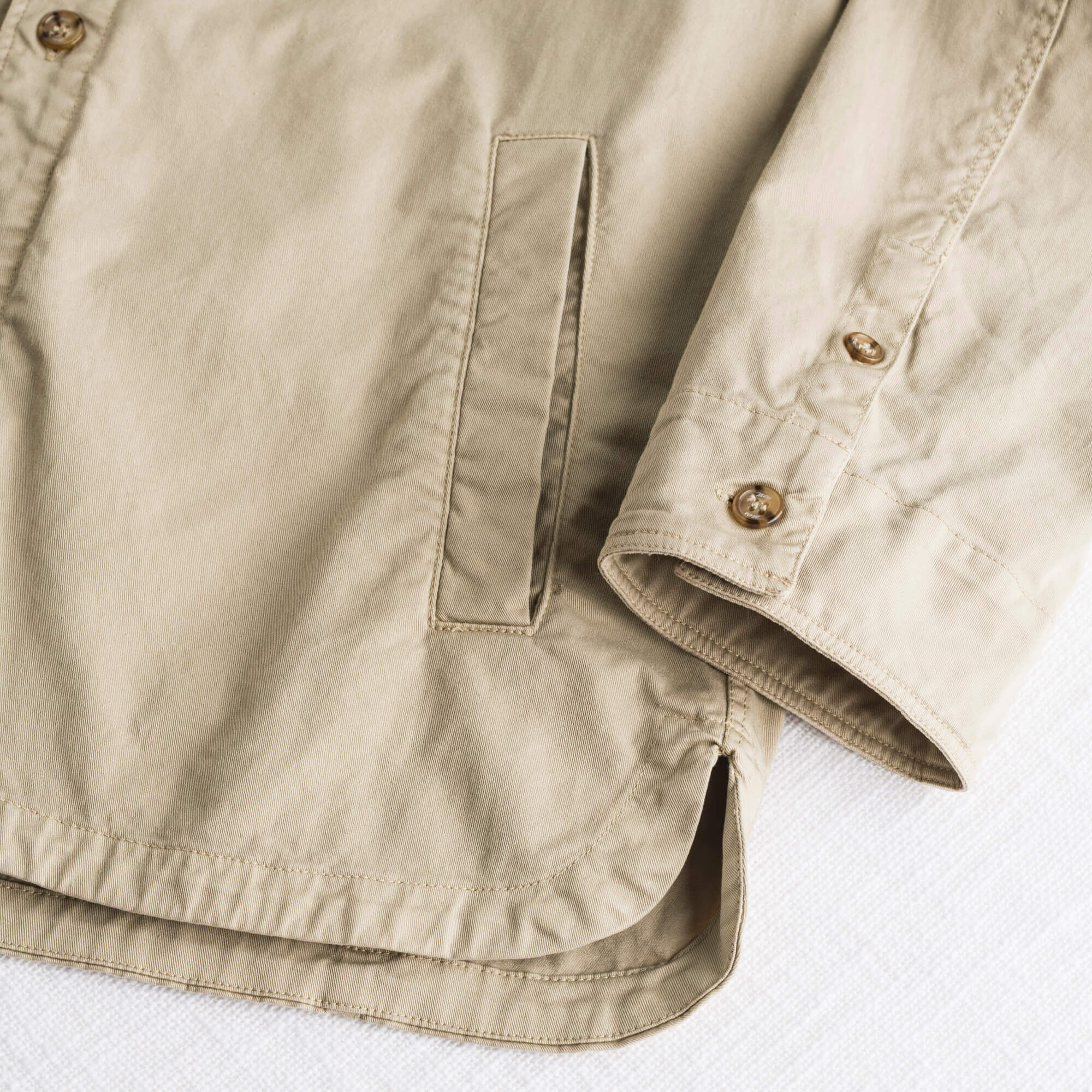 Giacca camicia in cotone - Khaky - Image 4