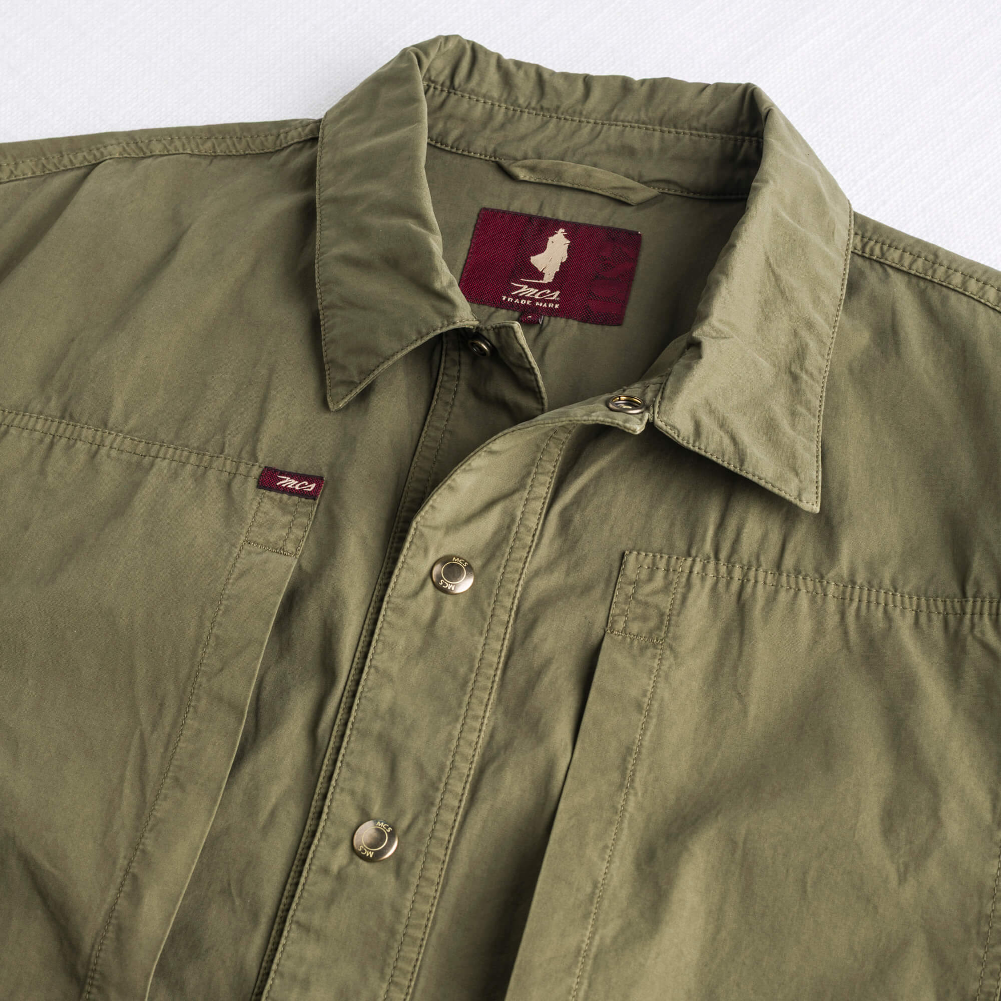 Giacca camicia in cotone Relaxed Fit - Militar Green - Image 3