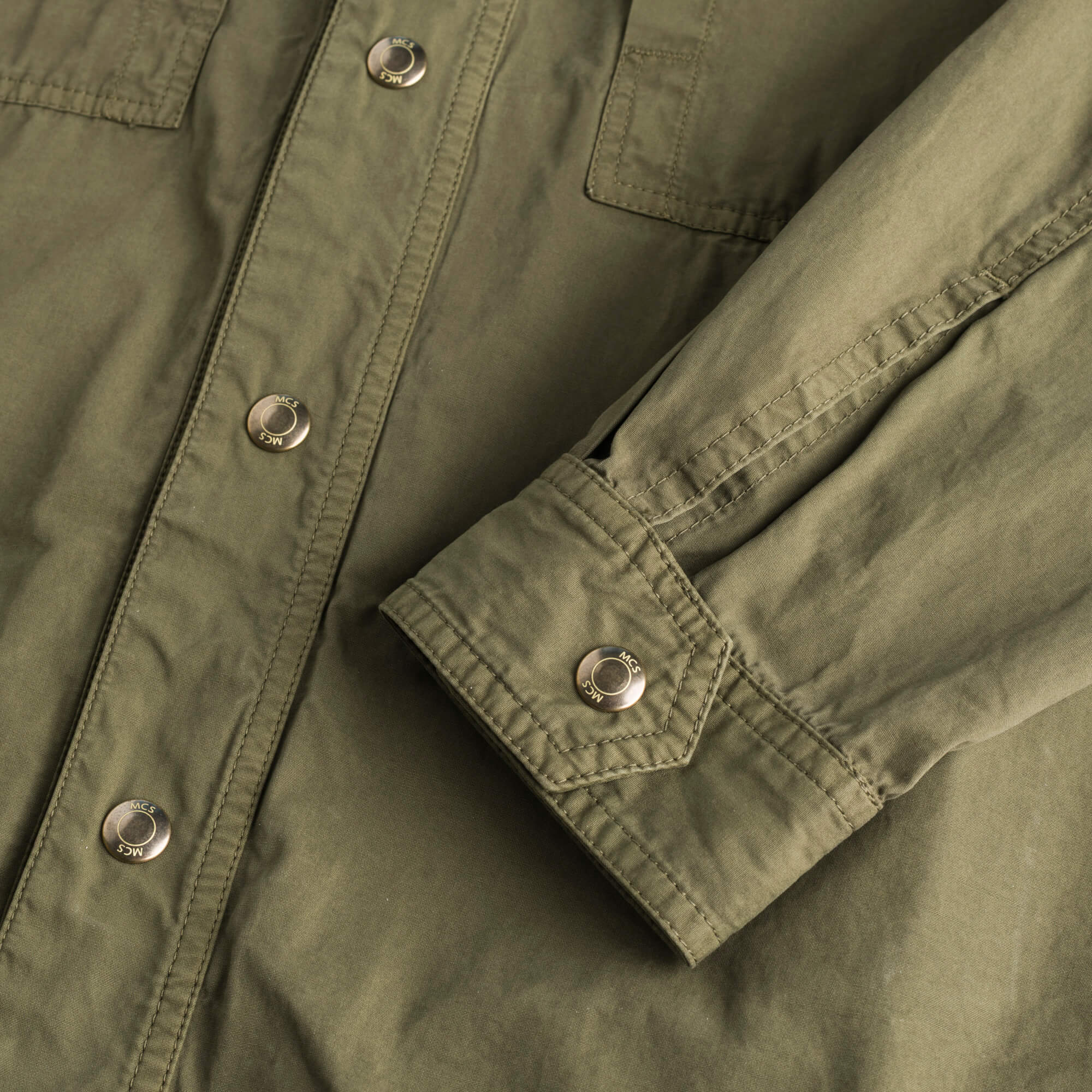 Giacca camicia in cotone Relaxed Fit - Militar Green - Image 5