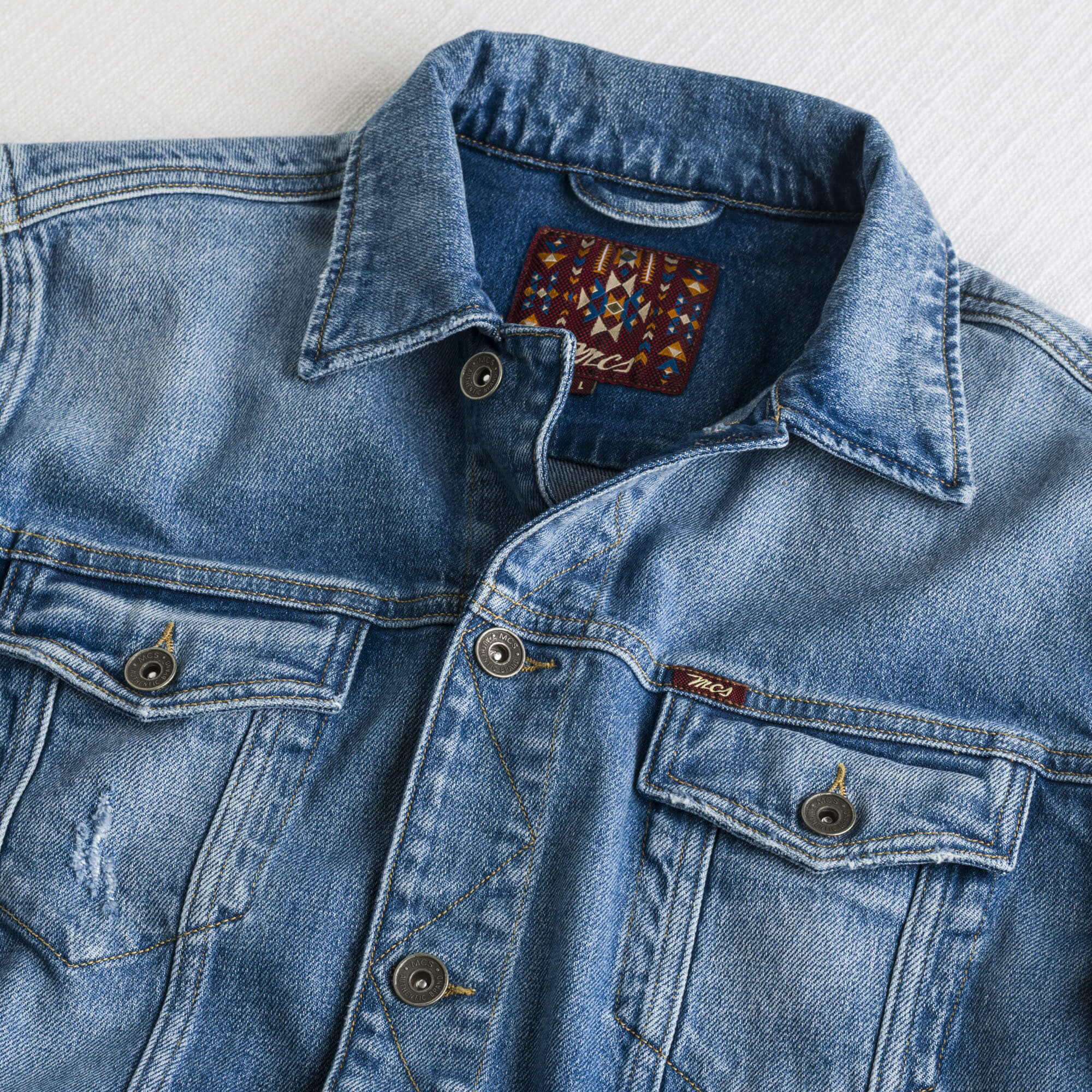 Giacca Trucker in denim - Mid Blue - Image 3
