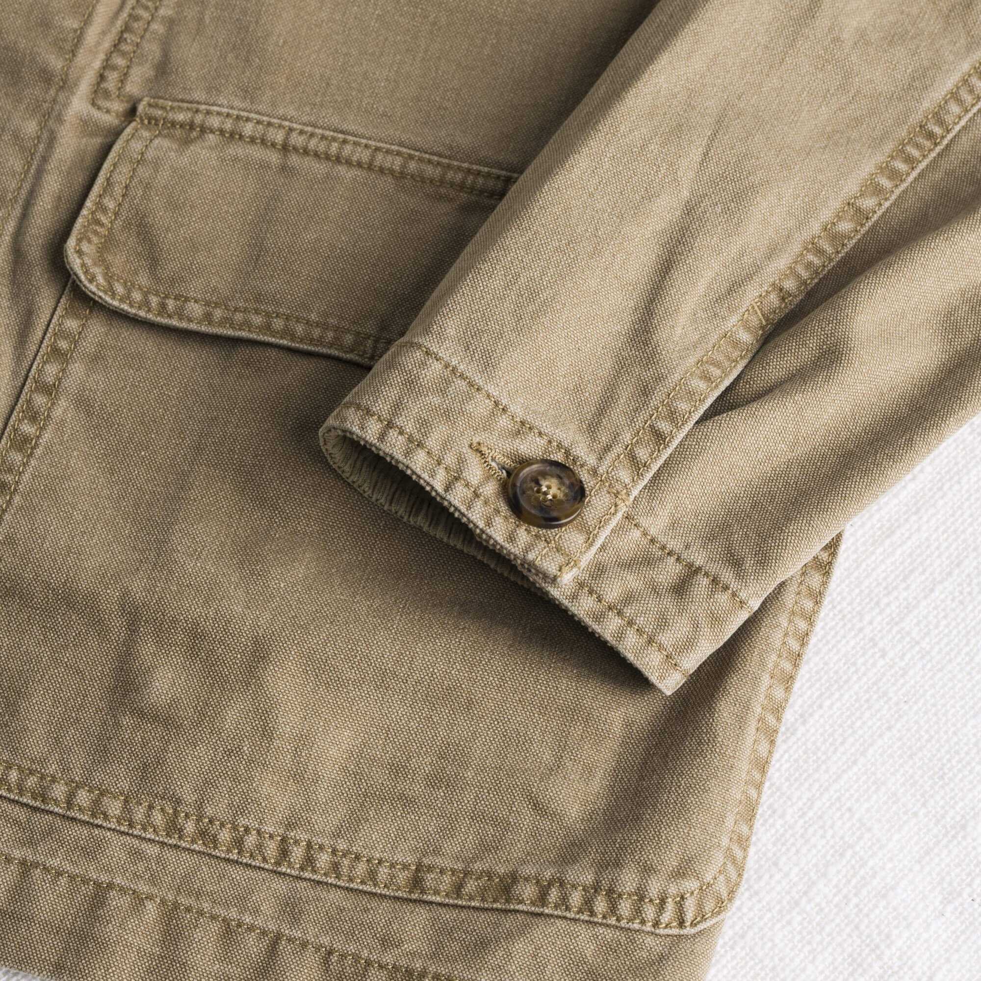 Giacca Workwear in canvas - Irish Cream - Image 4