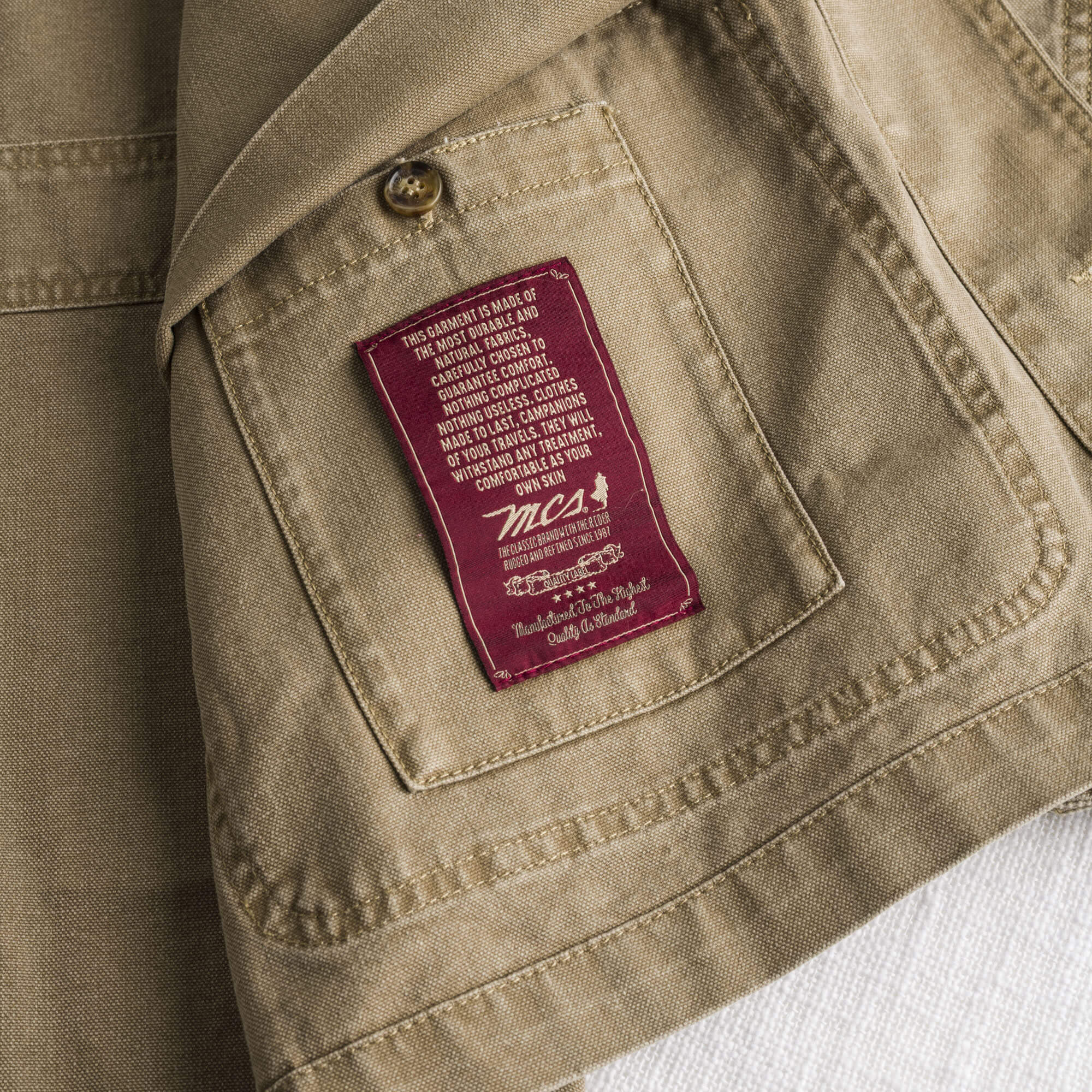 Giacca Workwear in canvas - Irish Cream - Image 5