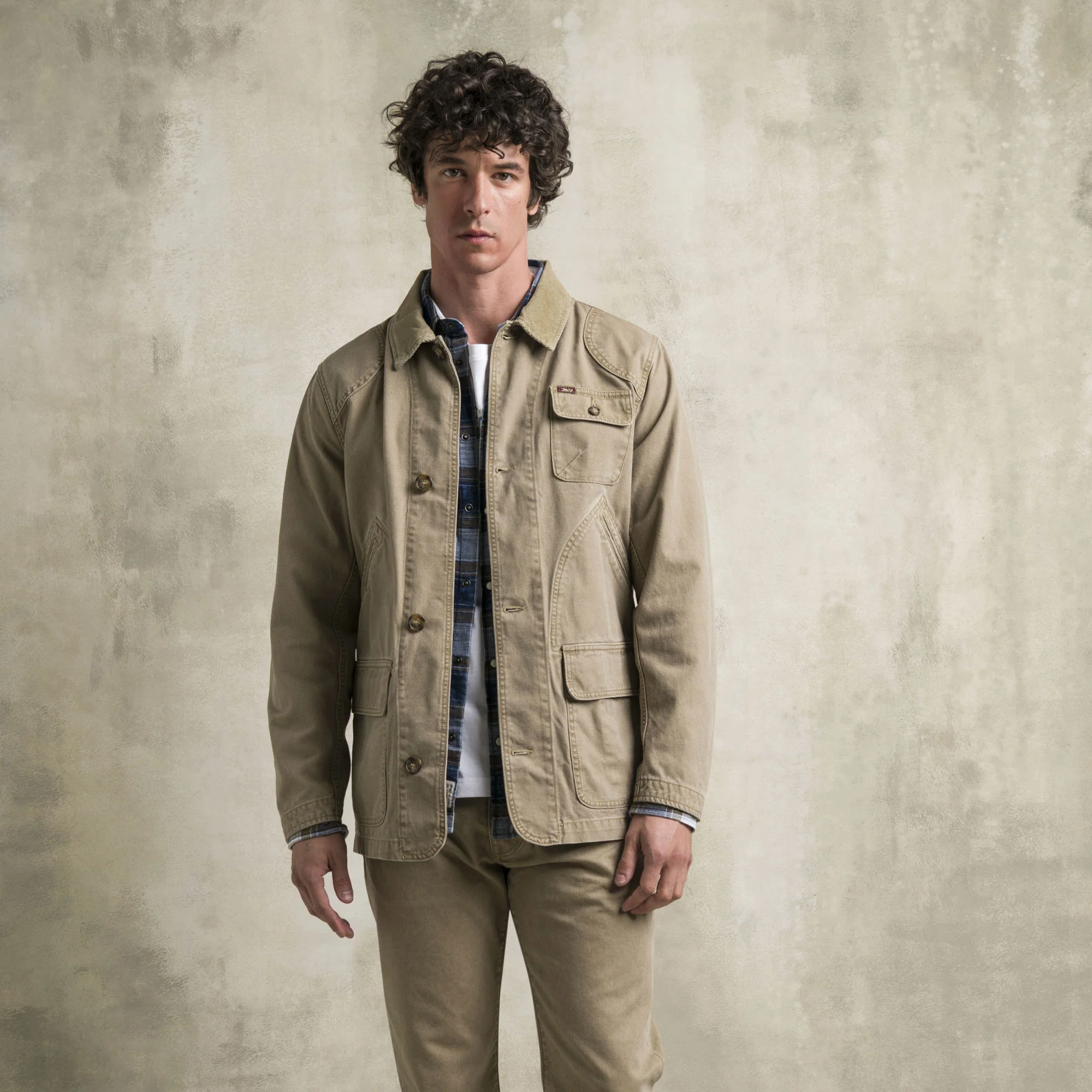 Giacca Workwear in canvas - Irish Cream - Image 6