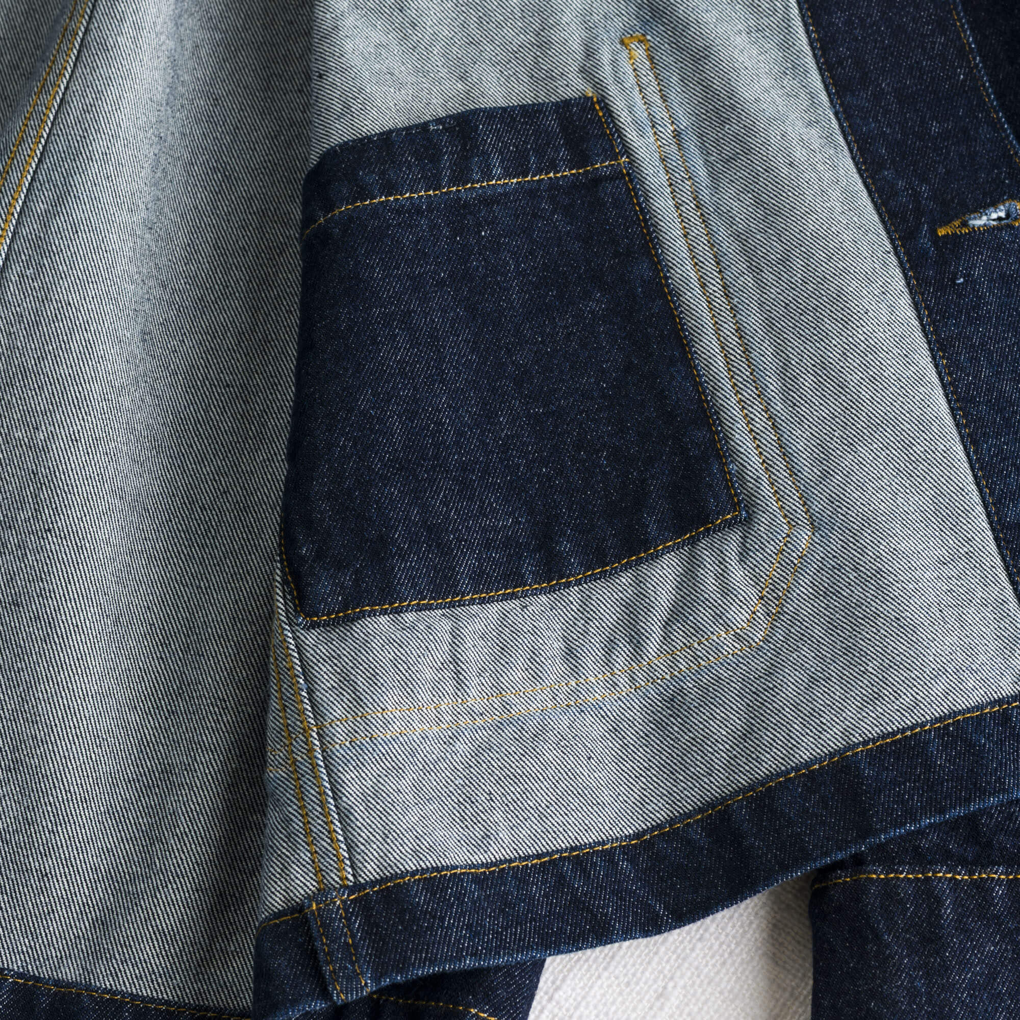 Giacca Workwear in raw denim - Dark Blue - Image 5
