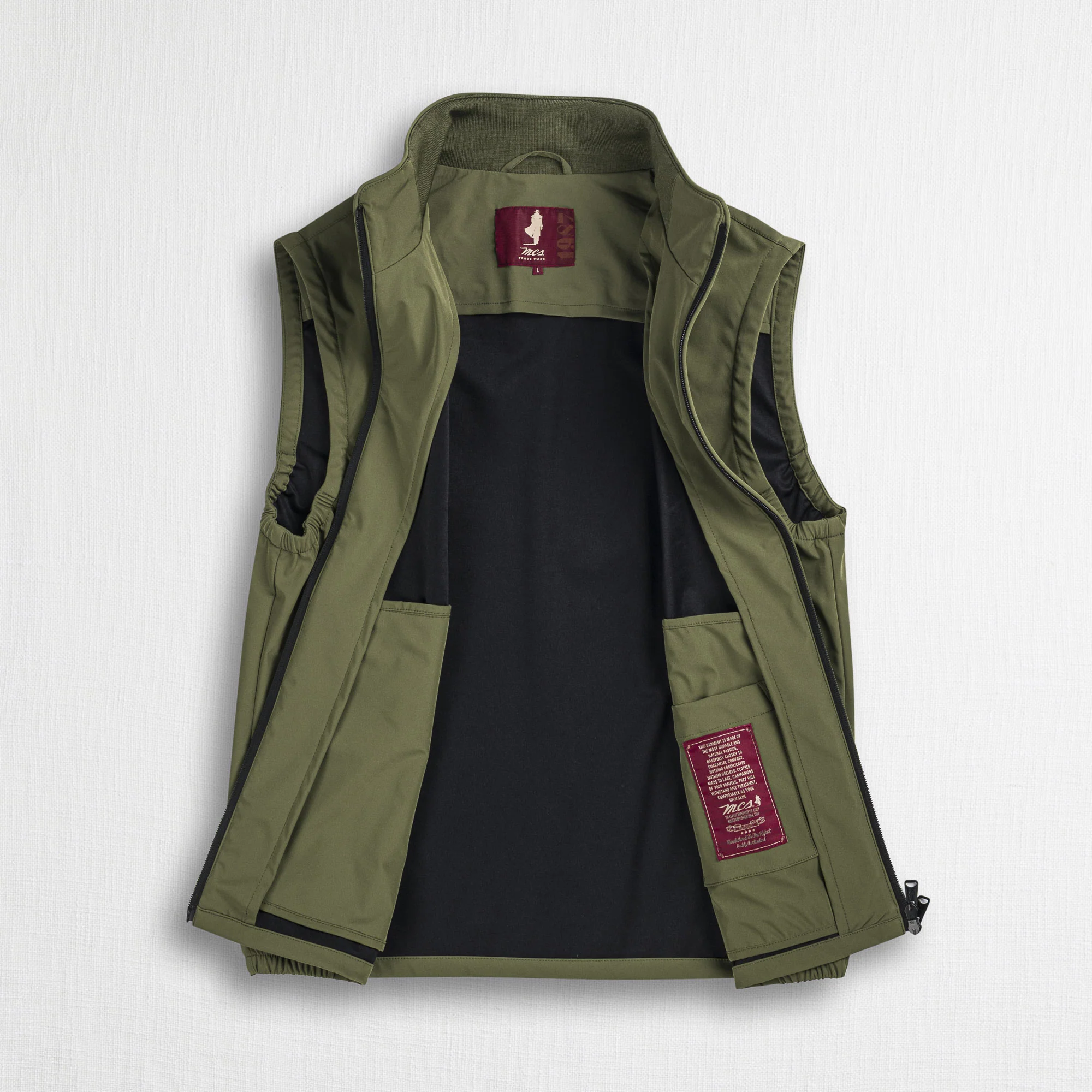 Gilet smanicato in softshell - Dark Olive - Image 3