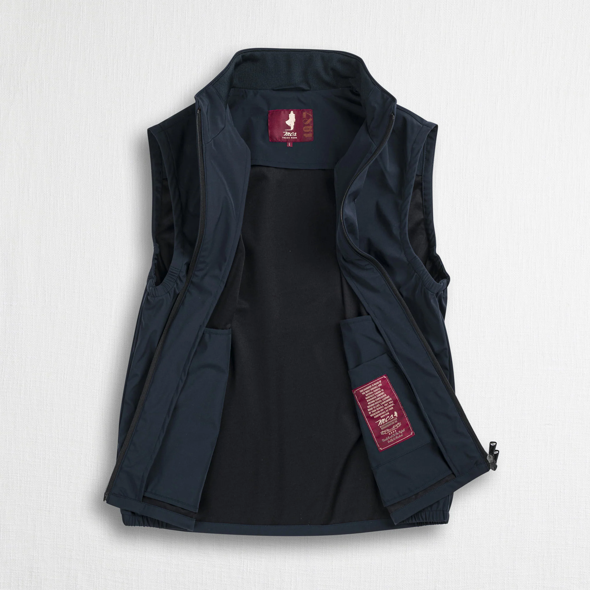 Gilet smanicato in softshell - Navy Blue - Image 3