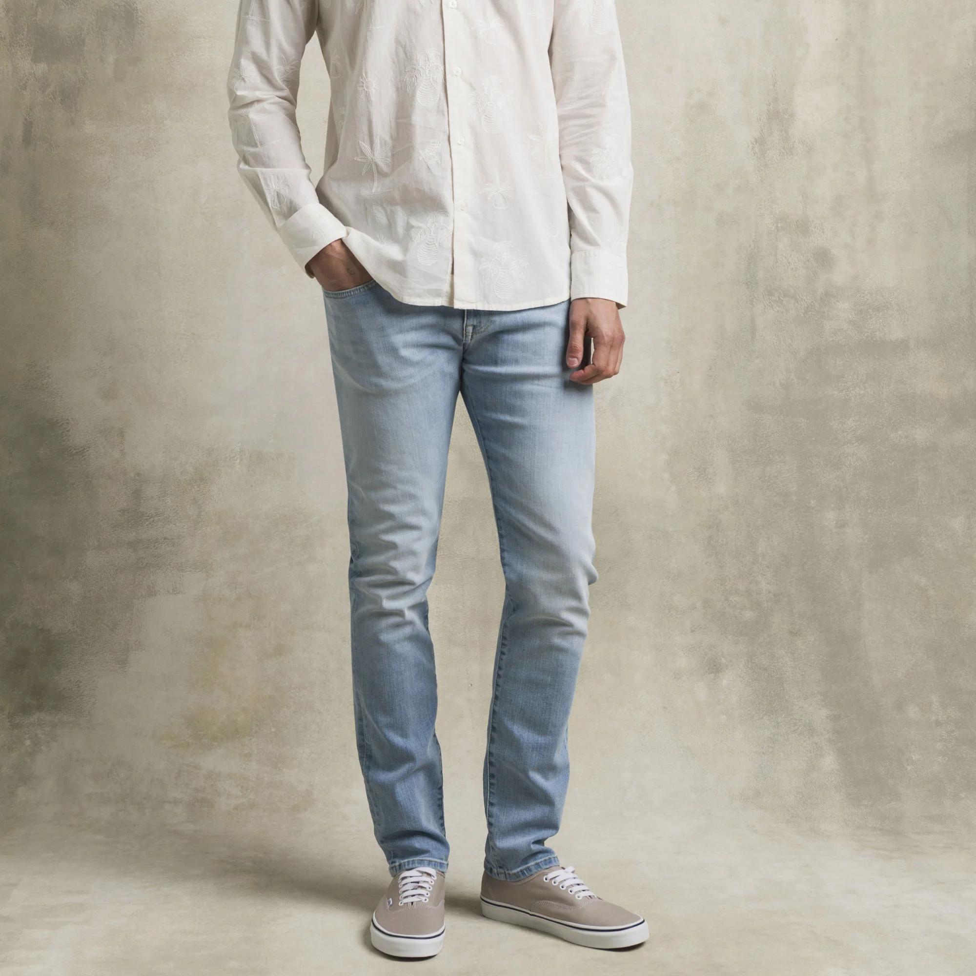 Jeans Bleached Slim - Sea Blue - Image 6