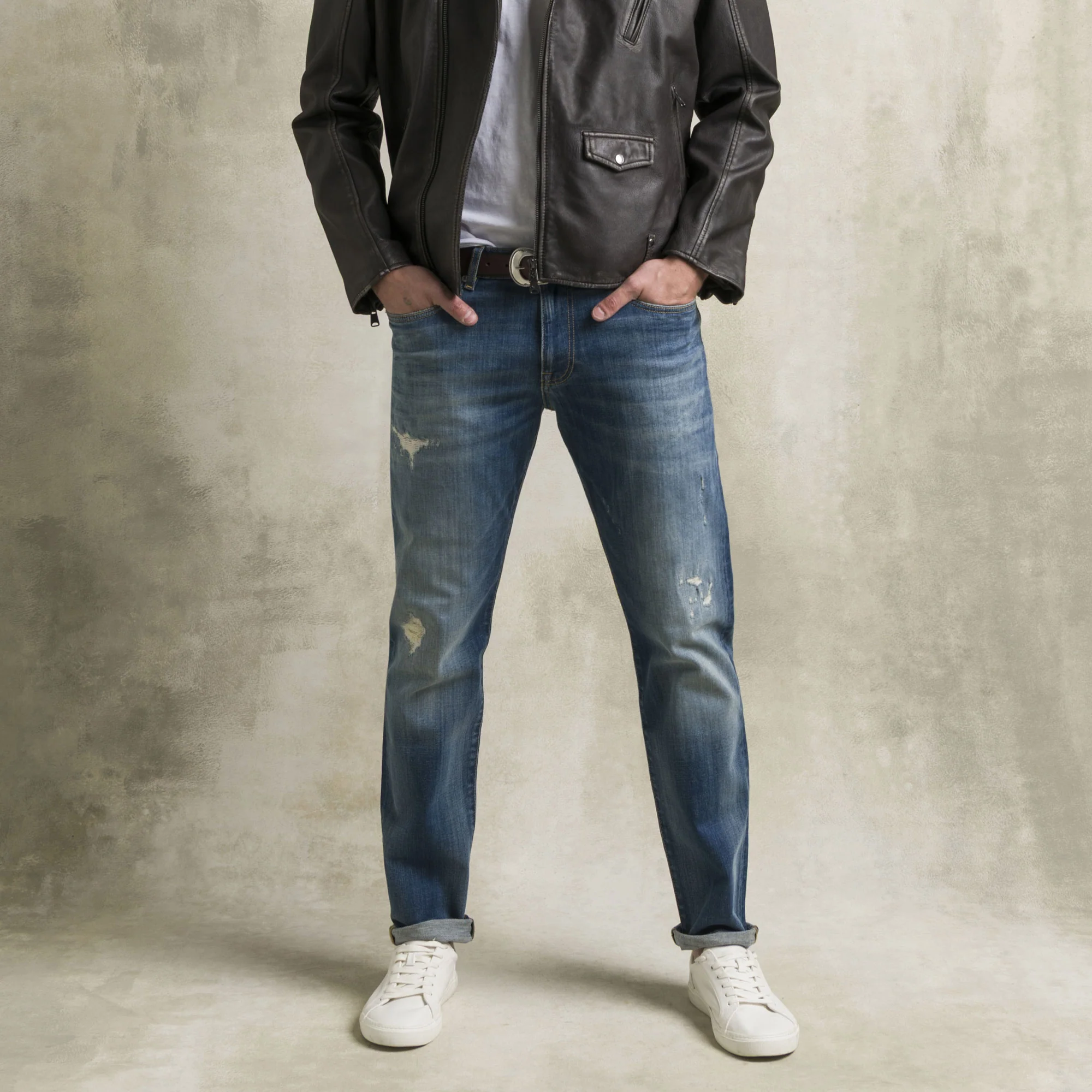 Jeans Distressed Regular - Denim - Image 7