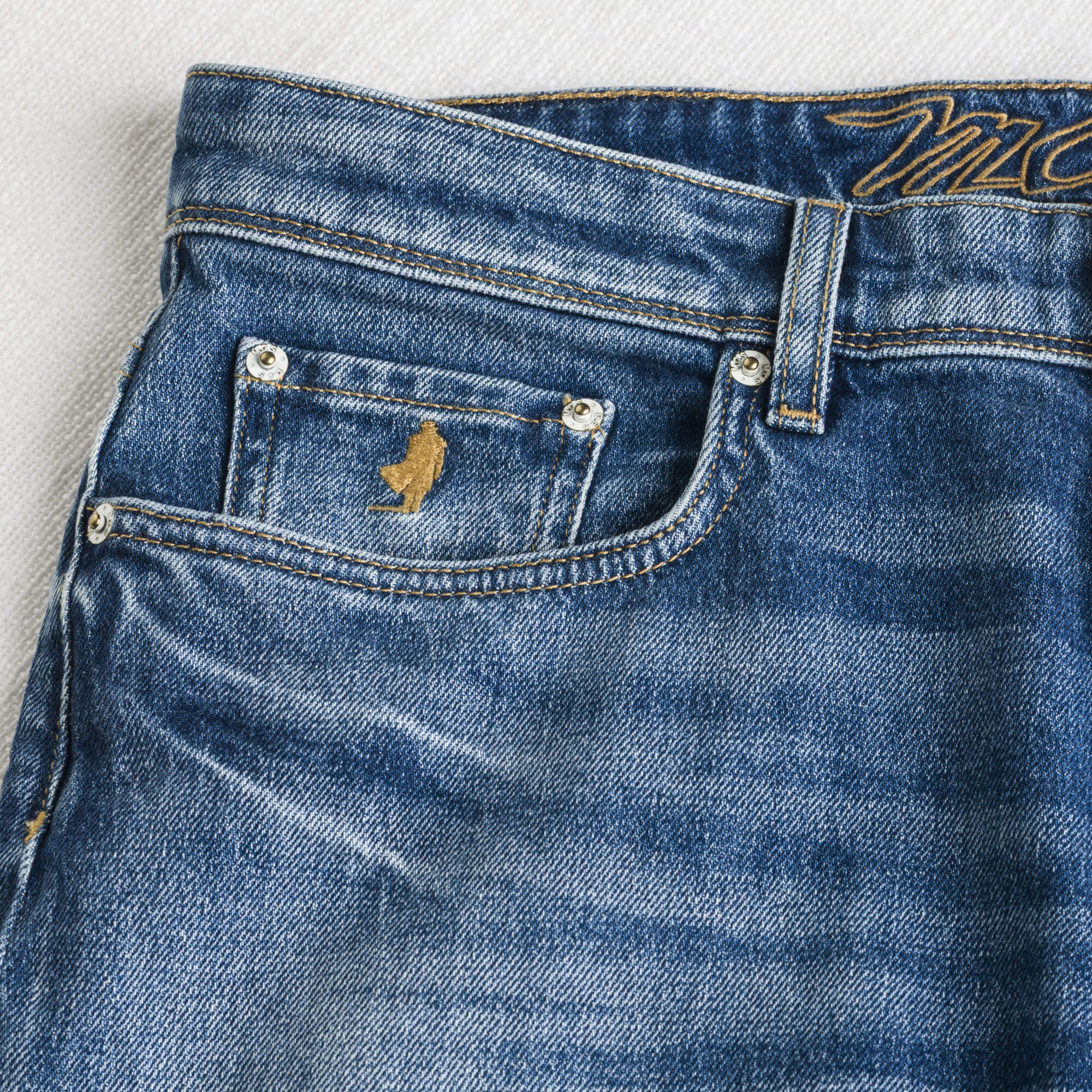 Jeans Used Paint Slim - Denim - Image 3