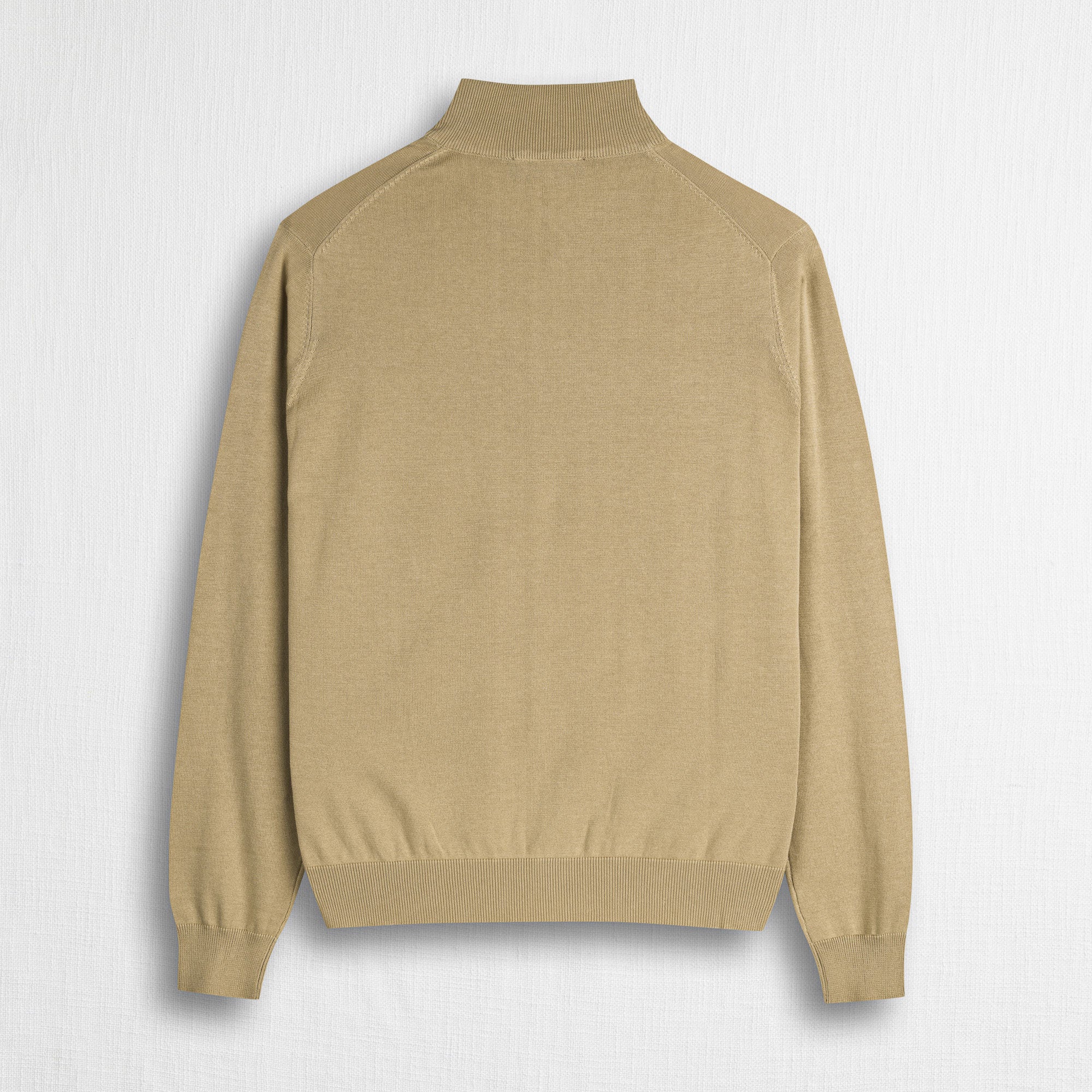Maglia 100% cotone full zip - Khaky - Image 2