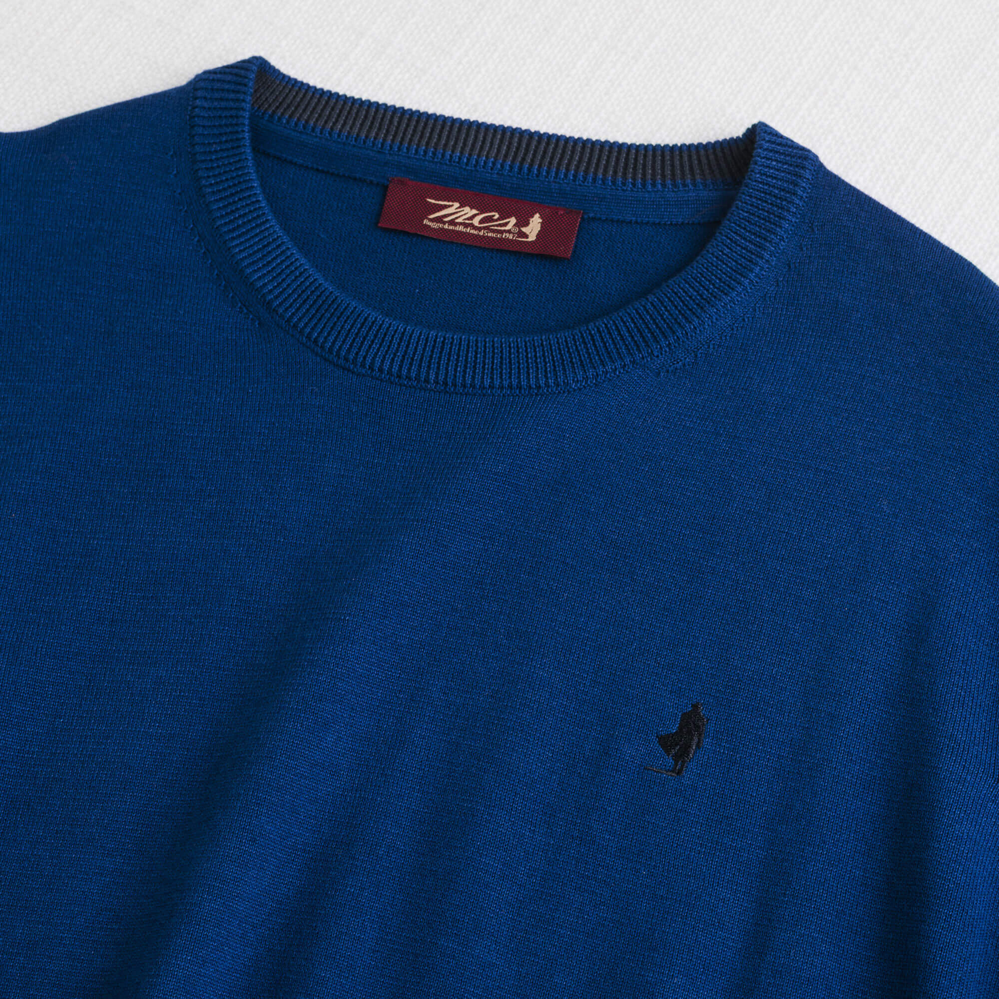Maglia 100% cotone girocollo - Deep Blue - Image 3