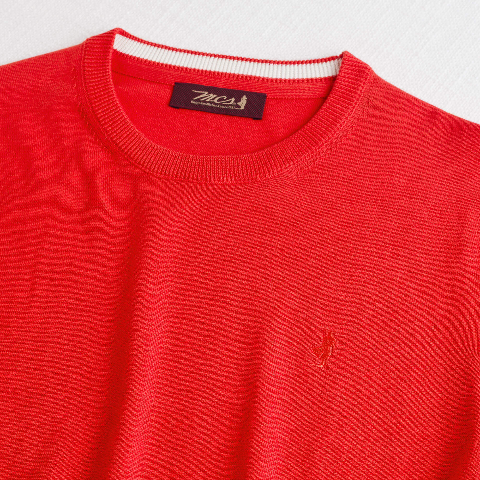 Maglia 100% cotone girocollo - Spice Orange - Image 3
