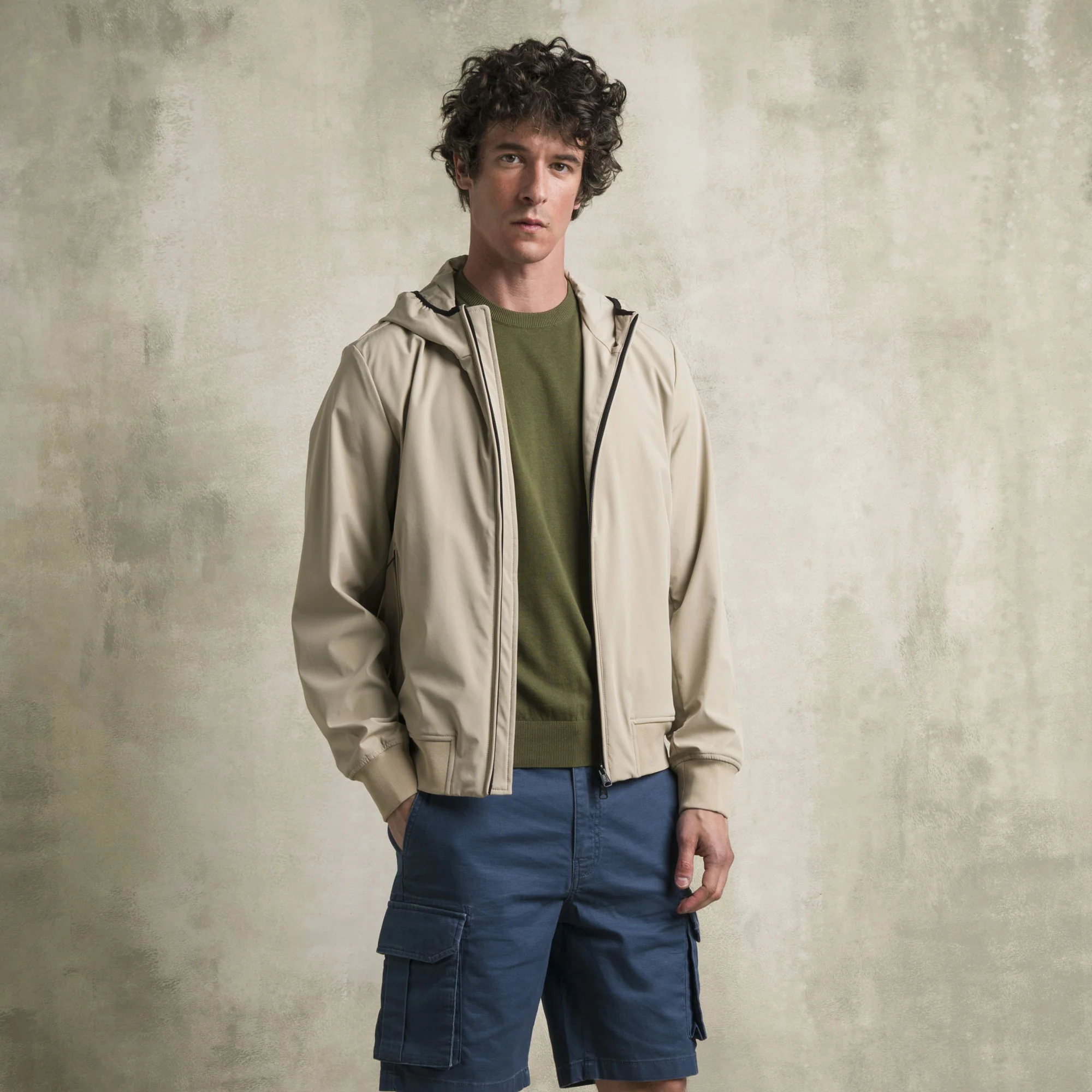 Giacca Softshell con cappuccio - Khaky - Image 6