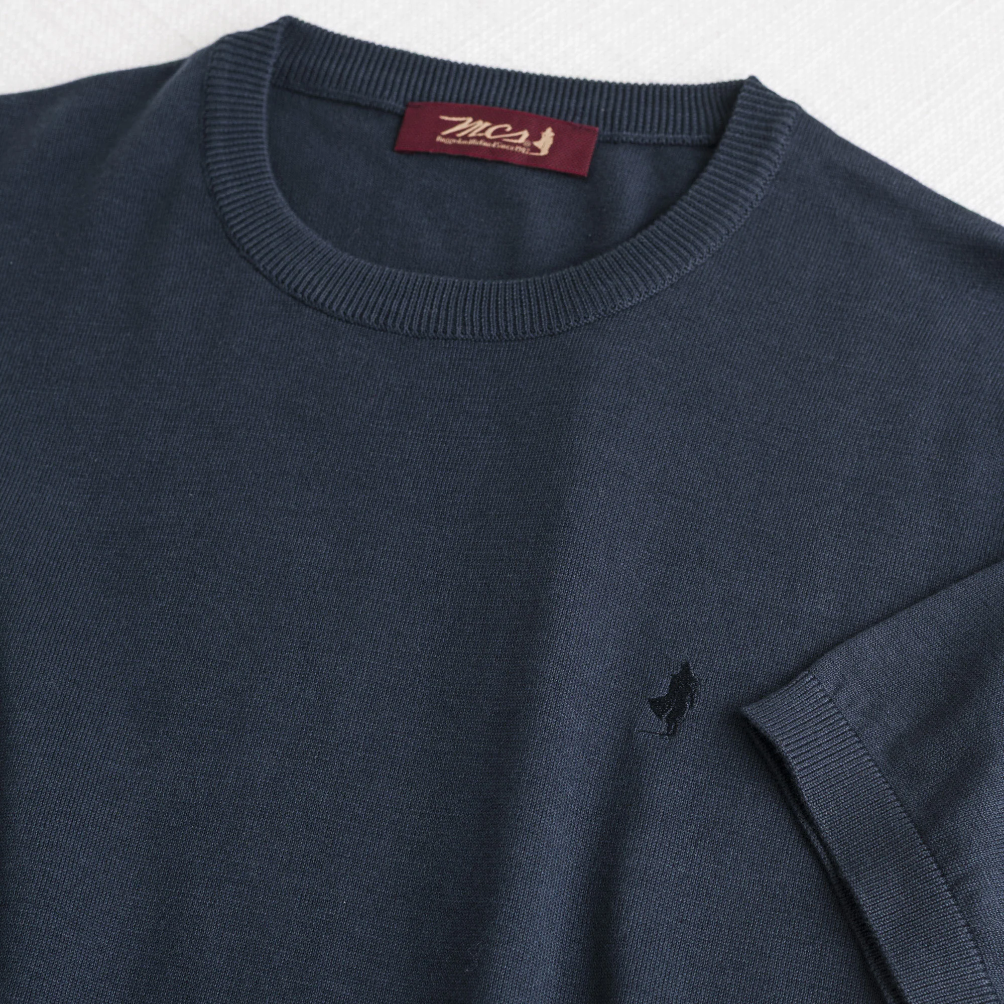 Maglia 100% cotone manica corta - Navy Blue - Image 3