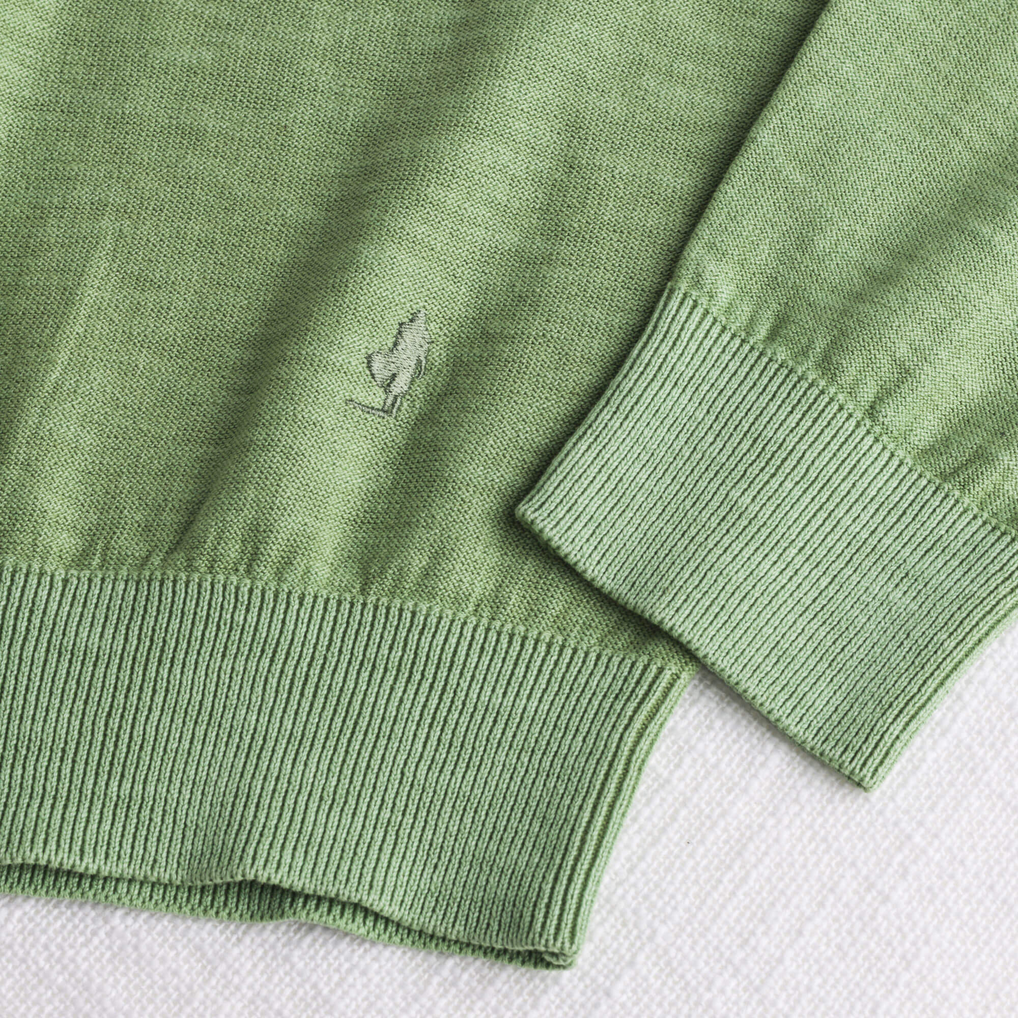 Maglia 100% cotone slub acid wash - Light Green - Image 4