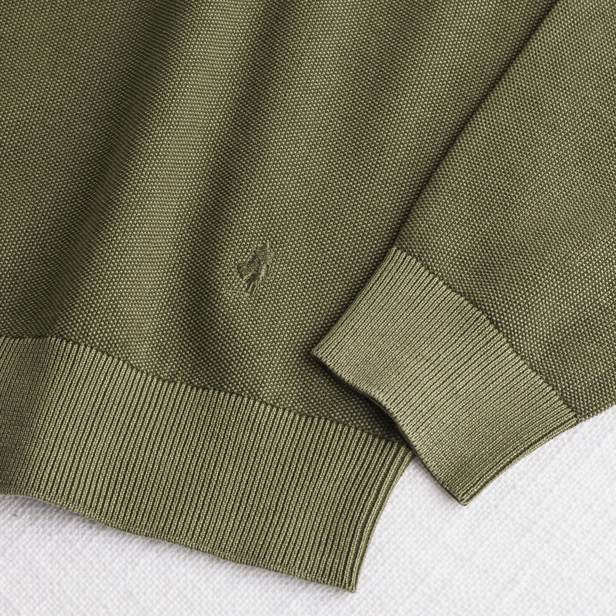 Maglia in piquet girocollo acid wash - Dark Olive - Image 4