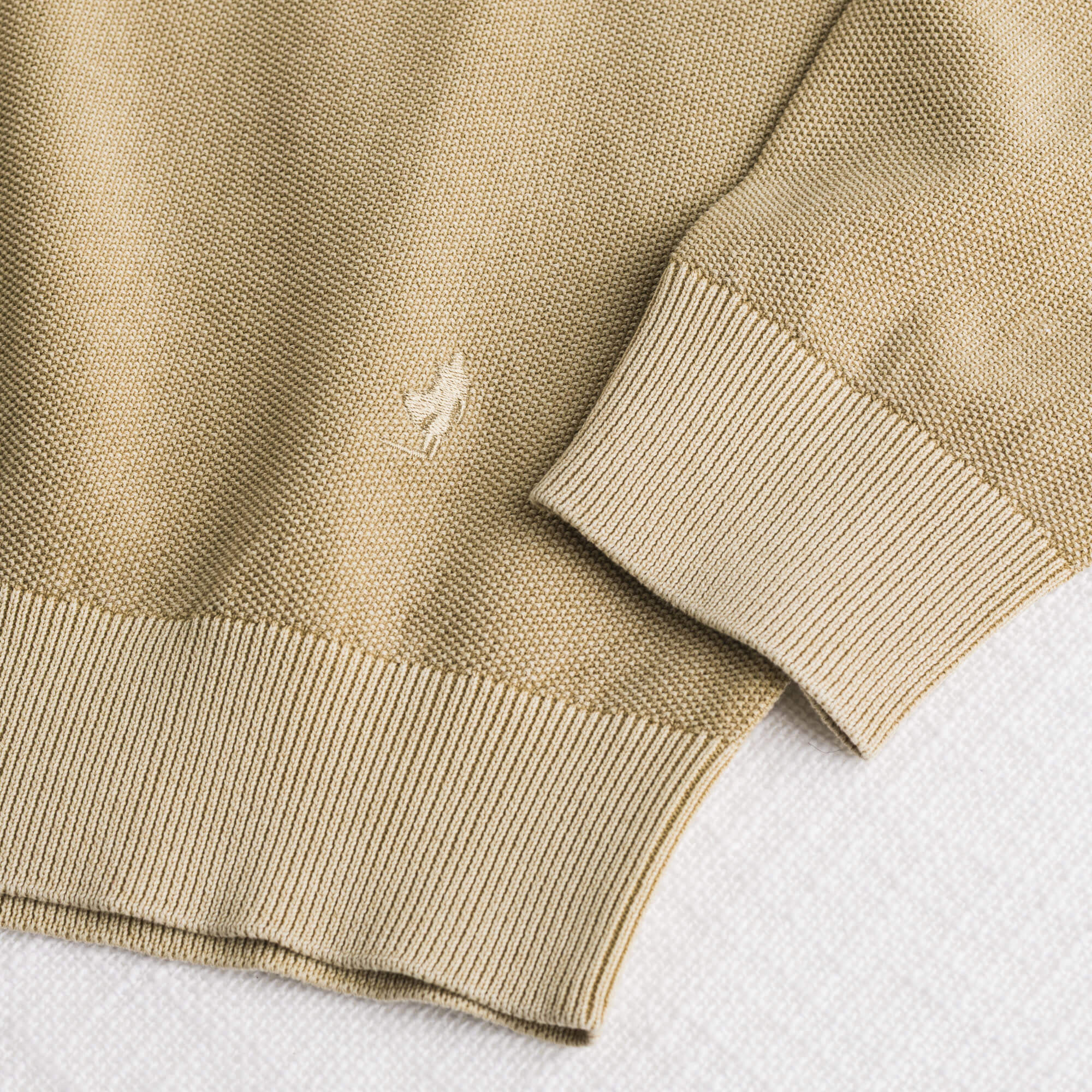 Maglia in piquet girocollo acid wash - Khaky - Image 4