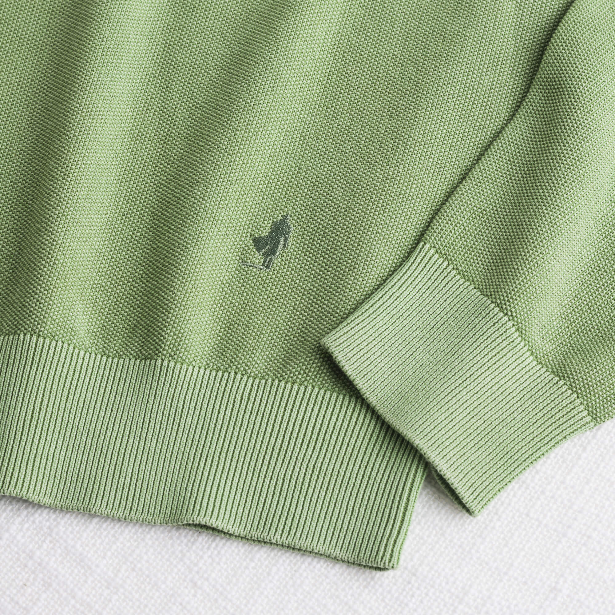 Maglia in piquet girocollo acid wash - Light Green - Image 4