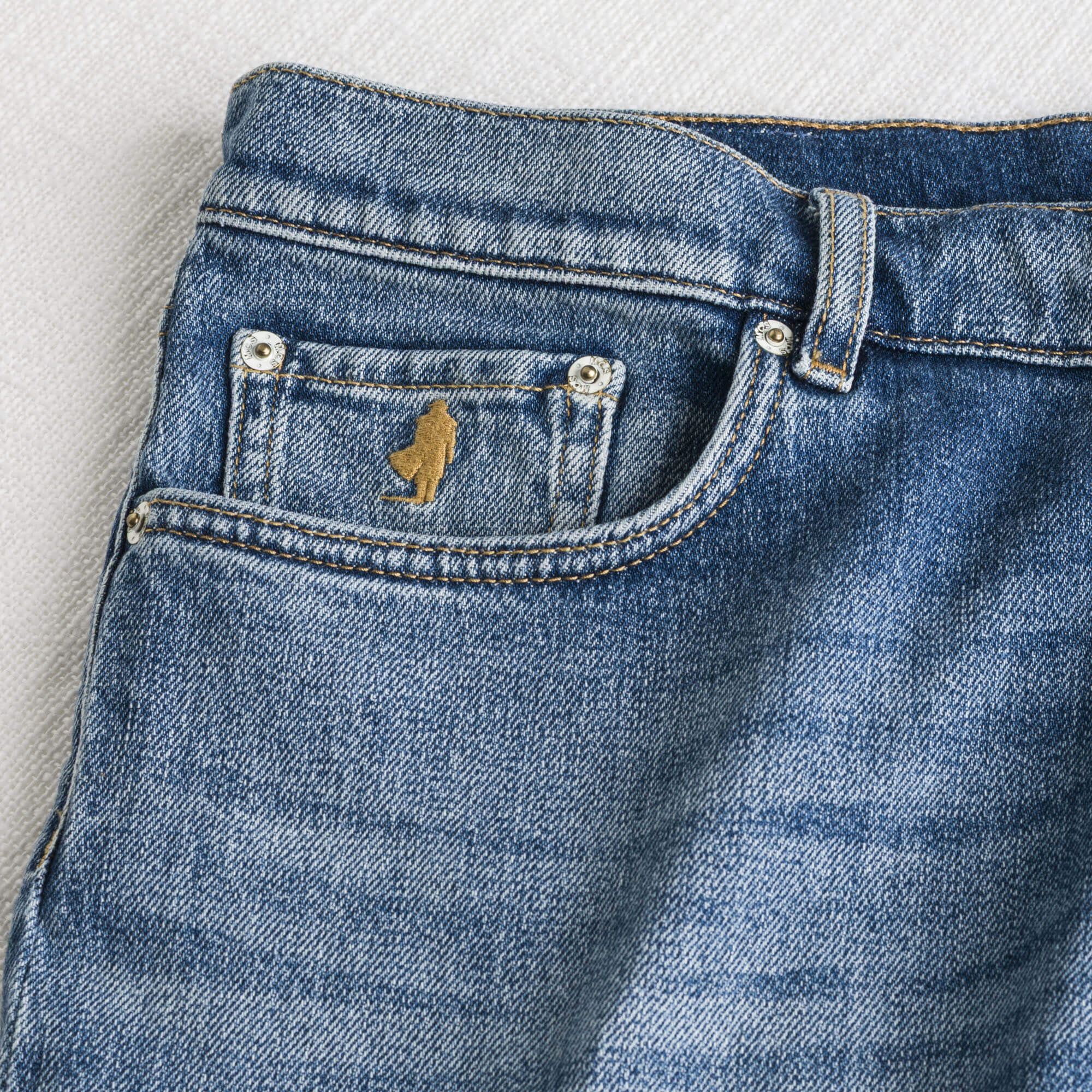 Pantaloncini corti in denim - Mid Blue - Image 3