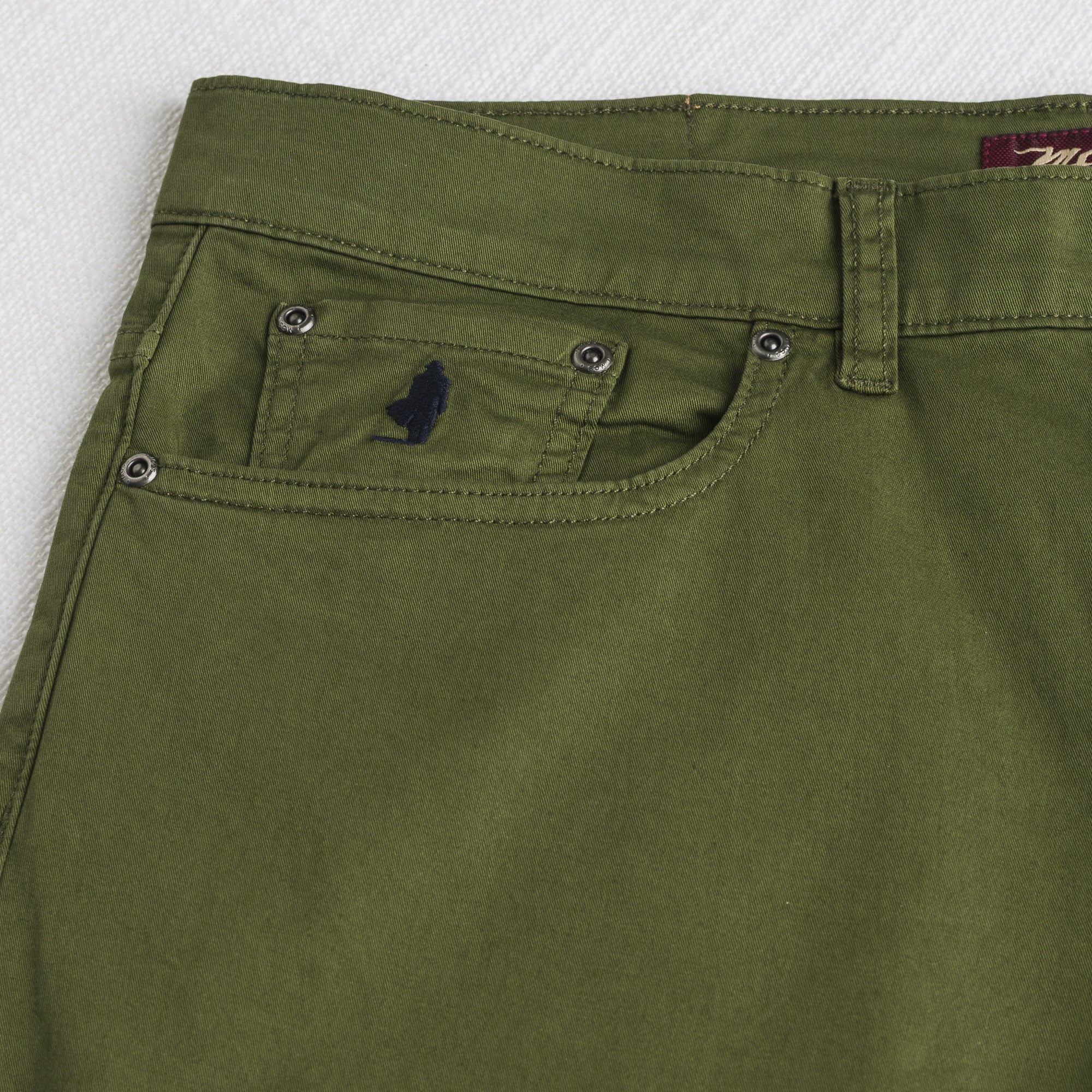 Pantalone 5 tasche in gabardina - Dark Olive - Image 3