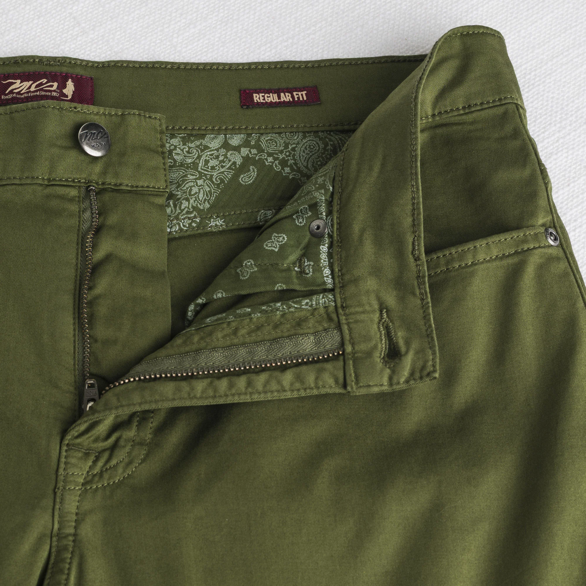 Pantalone 5 tasche in gabardina - Dark Olive - Image 4