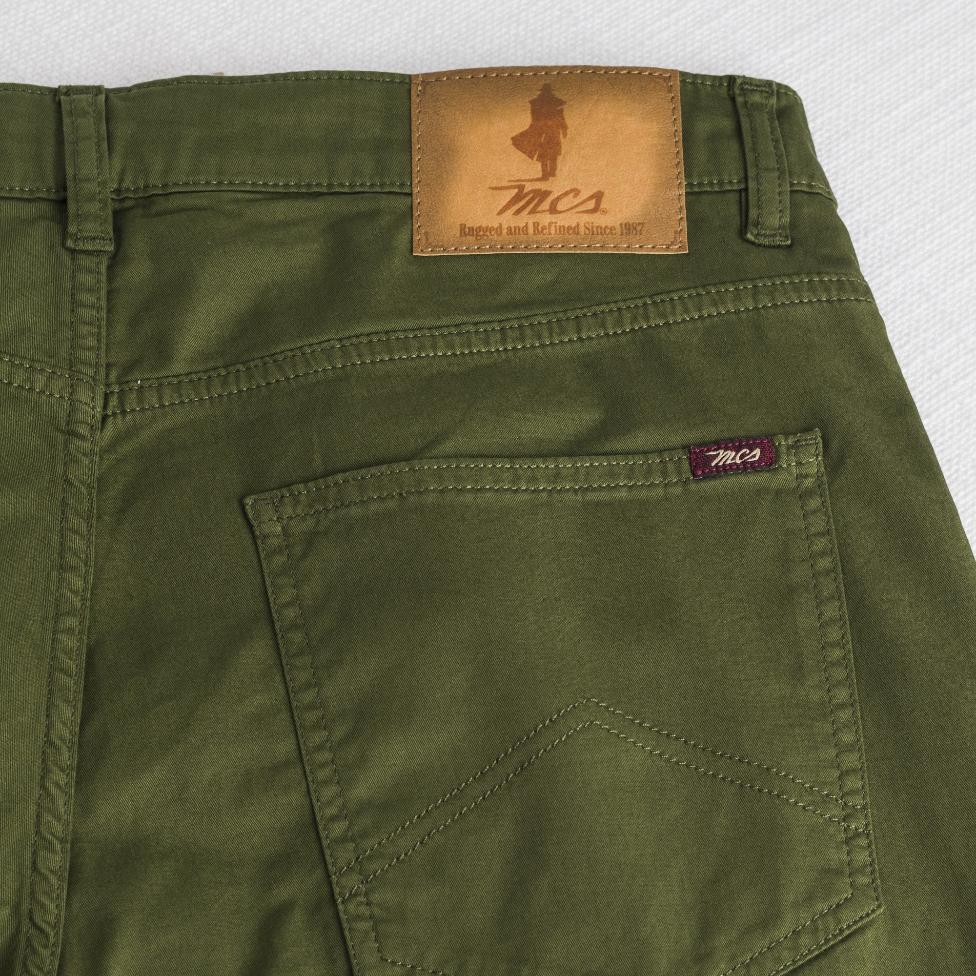 Pantalone 5 tasche in gabardina - Dark Olive - Image 5