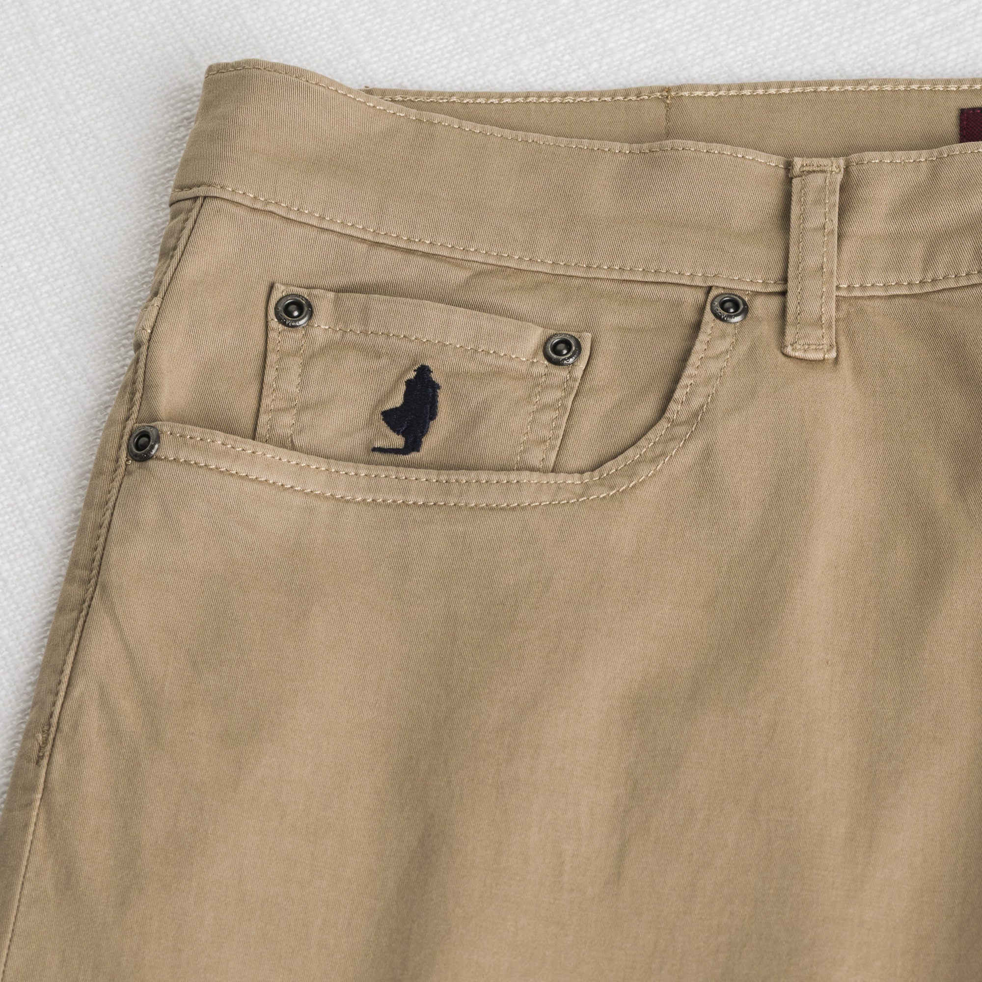 Pantalone 5 tasche in gabardina - Khaky - Image 3