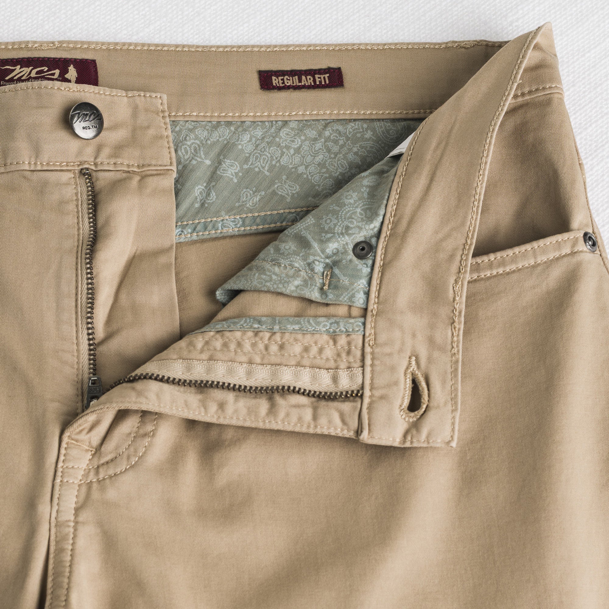 Pantalone 5 tasche in gabardina - Khaky - Image 4