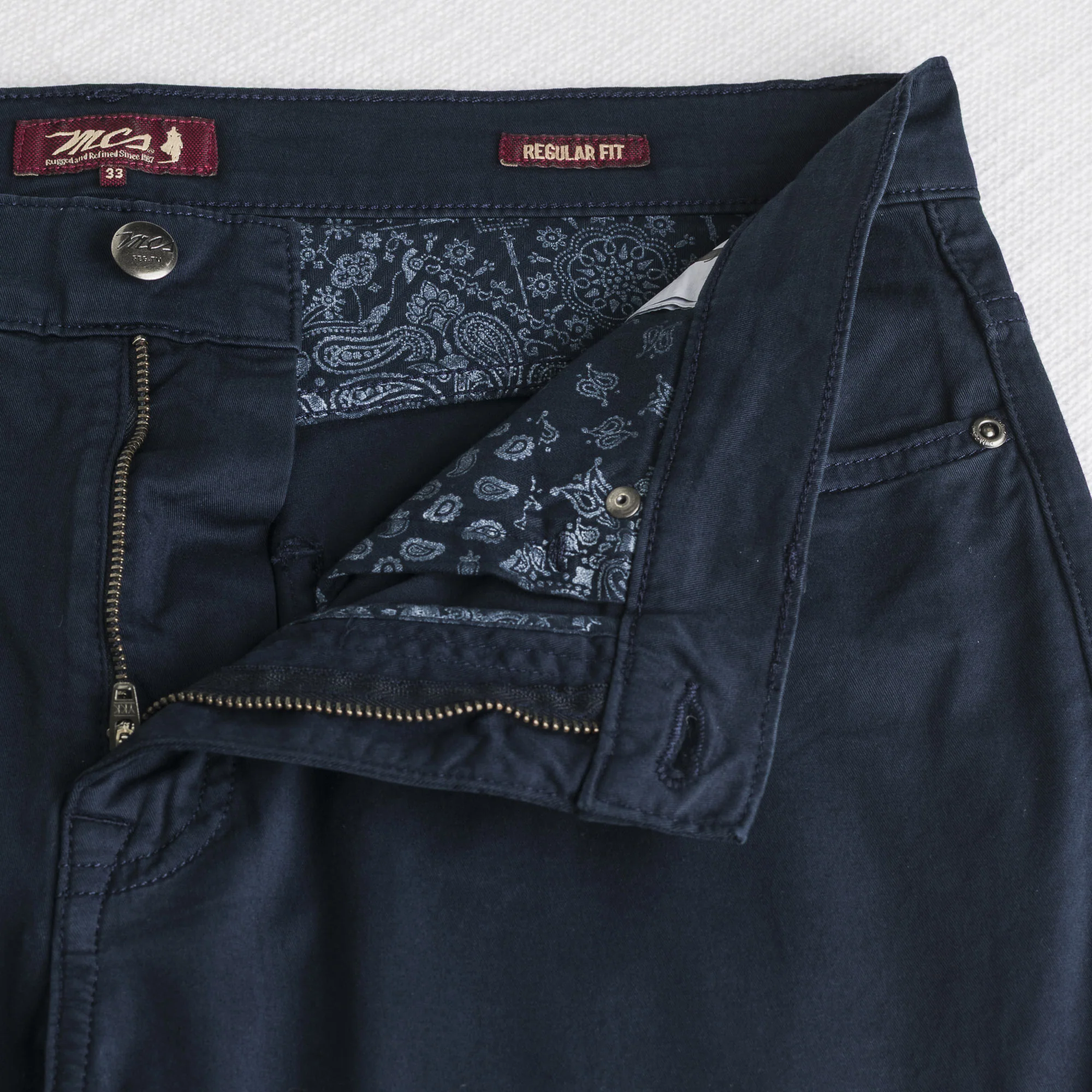 Pantalone 5 tasche in gabardina - Navy Blue - Image 4