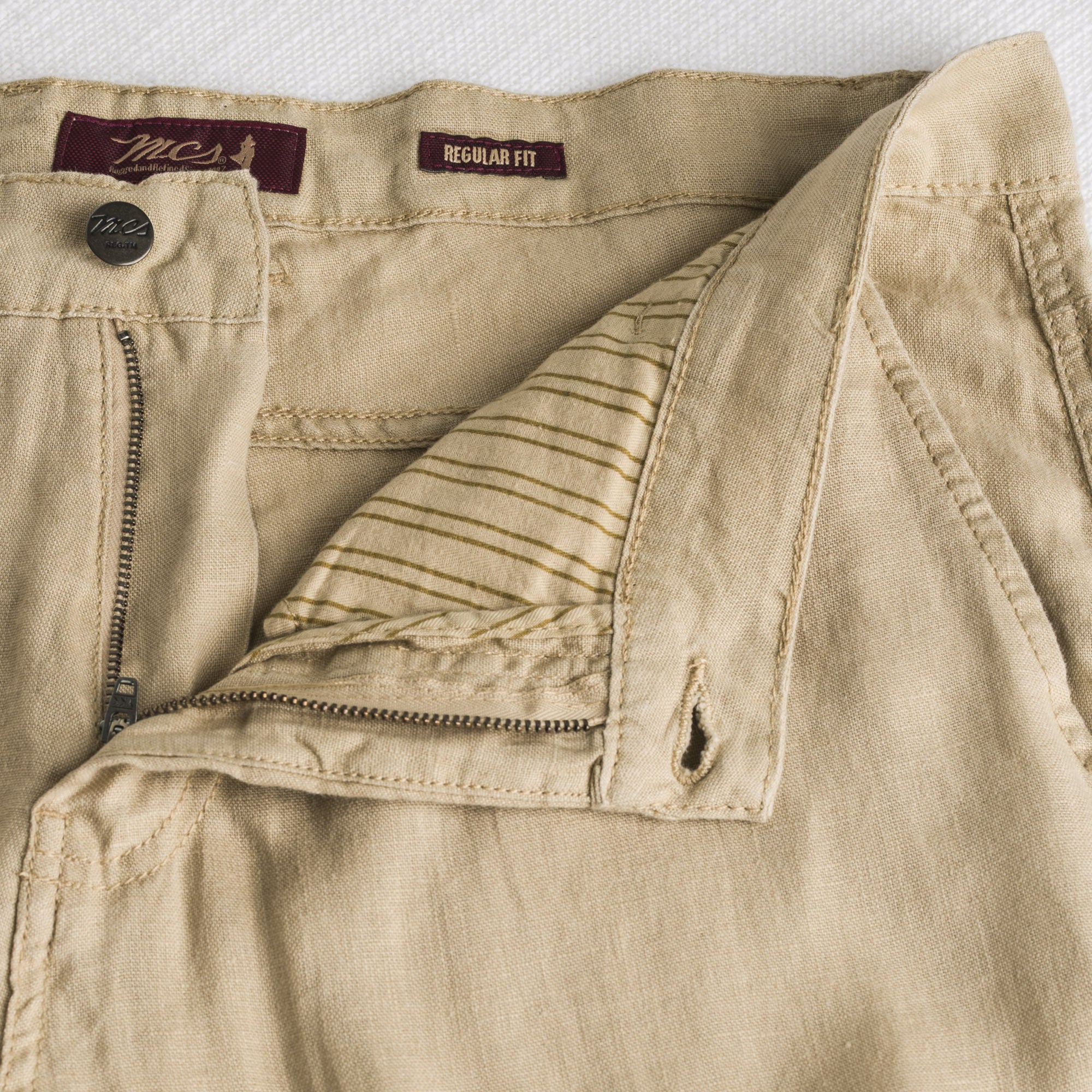 Pantalone 5 tasche in lino - Khaky - Image 4